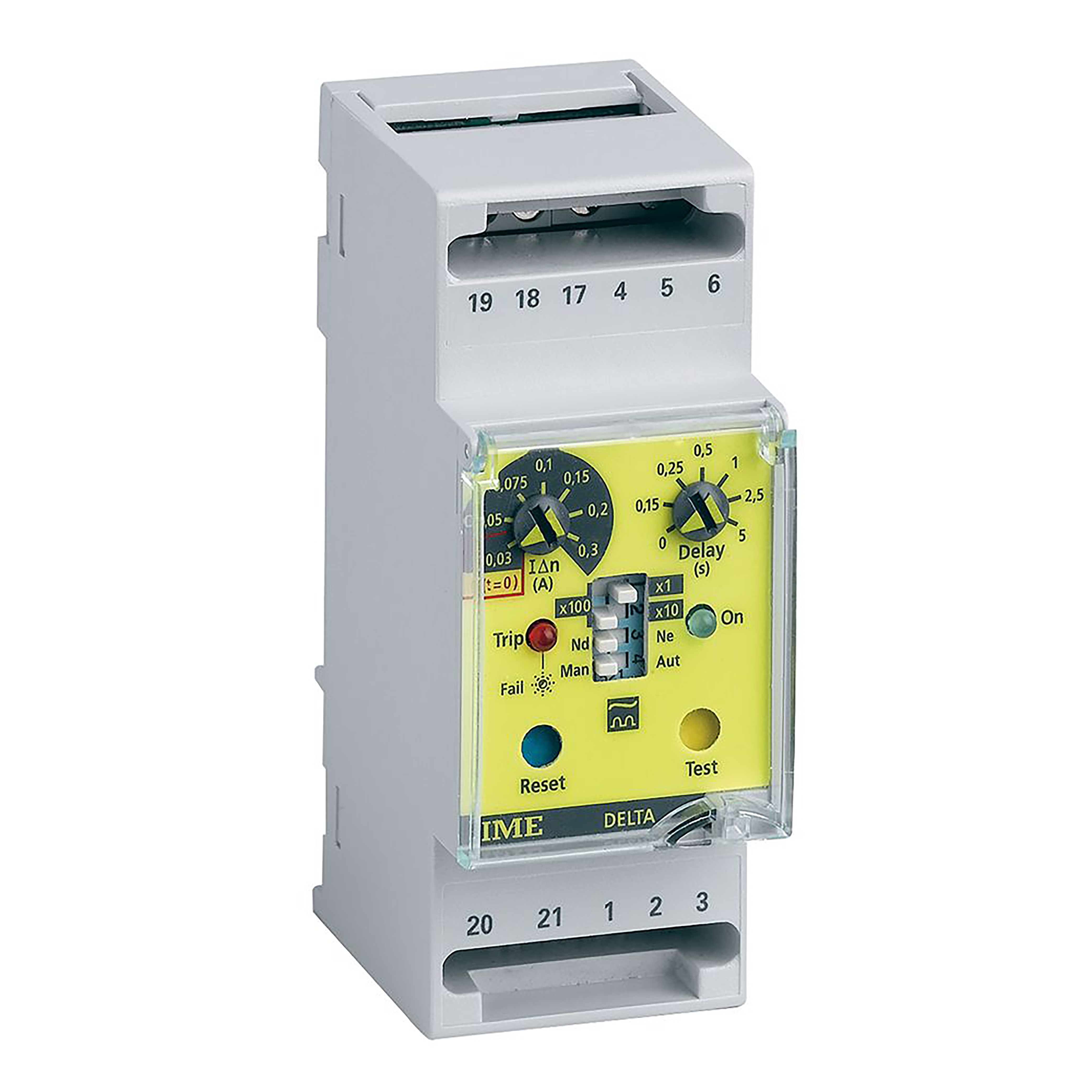 Delta residual current relays