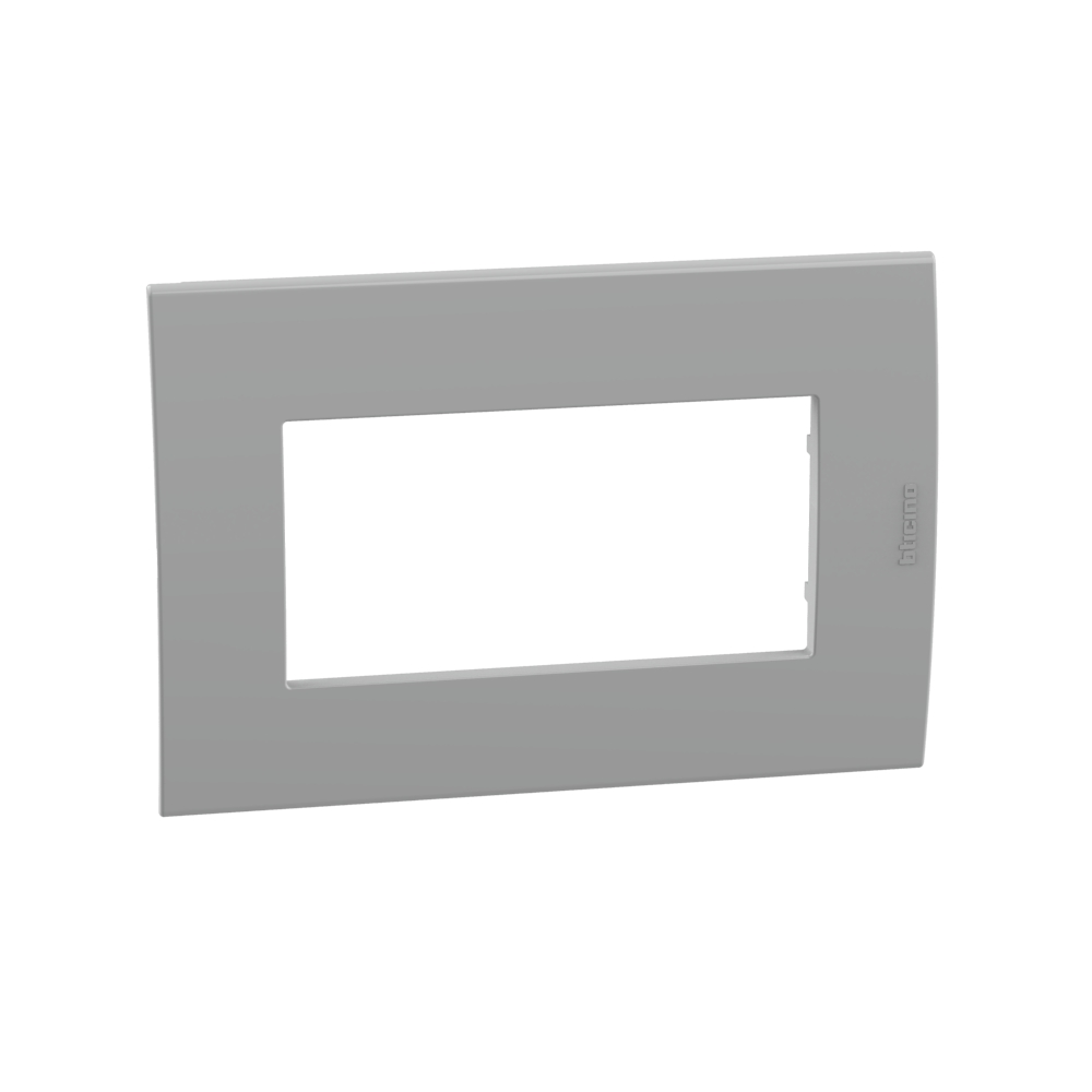 4 modules MatixGO Coverplate for columns and minicolums with curved Cover. Grey