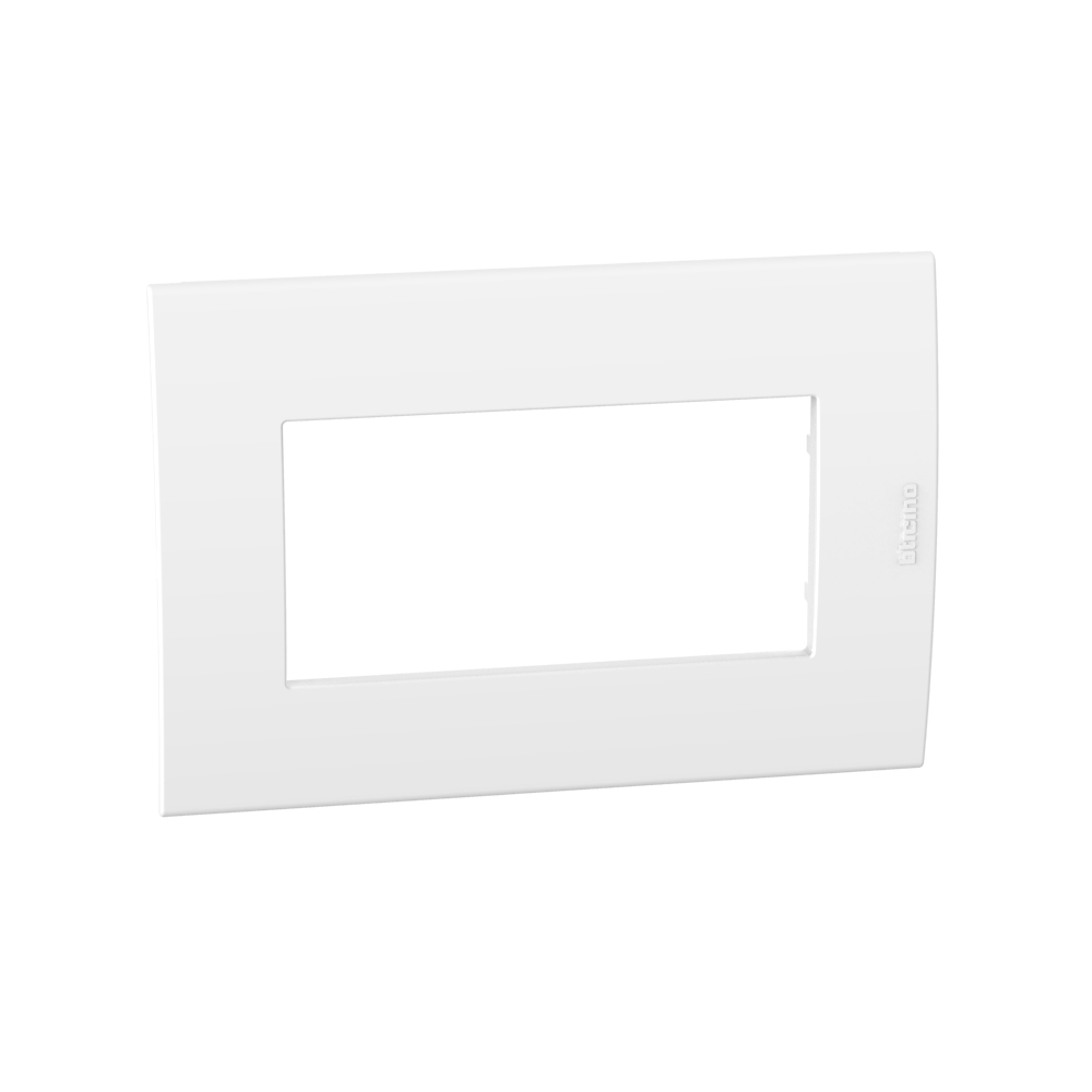 4 modules MatixGO Coverplate for columns and minicolums with curved Cover. White