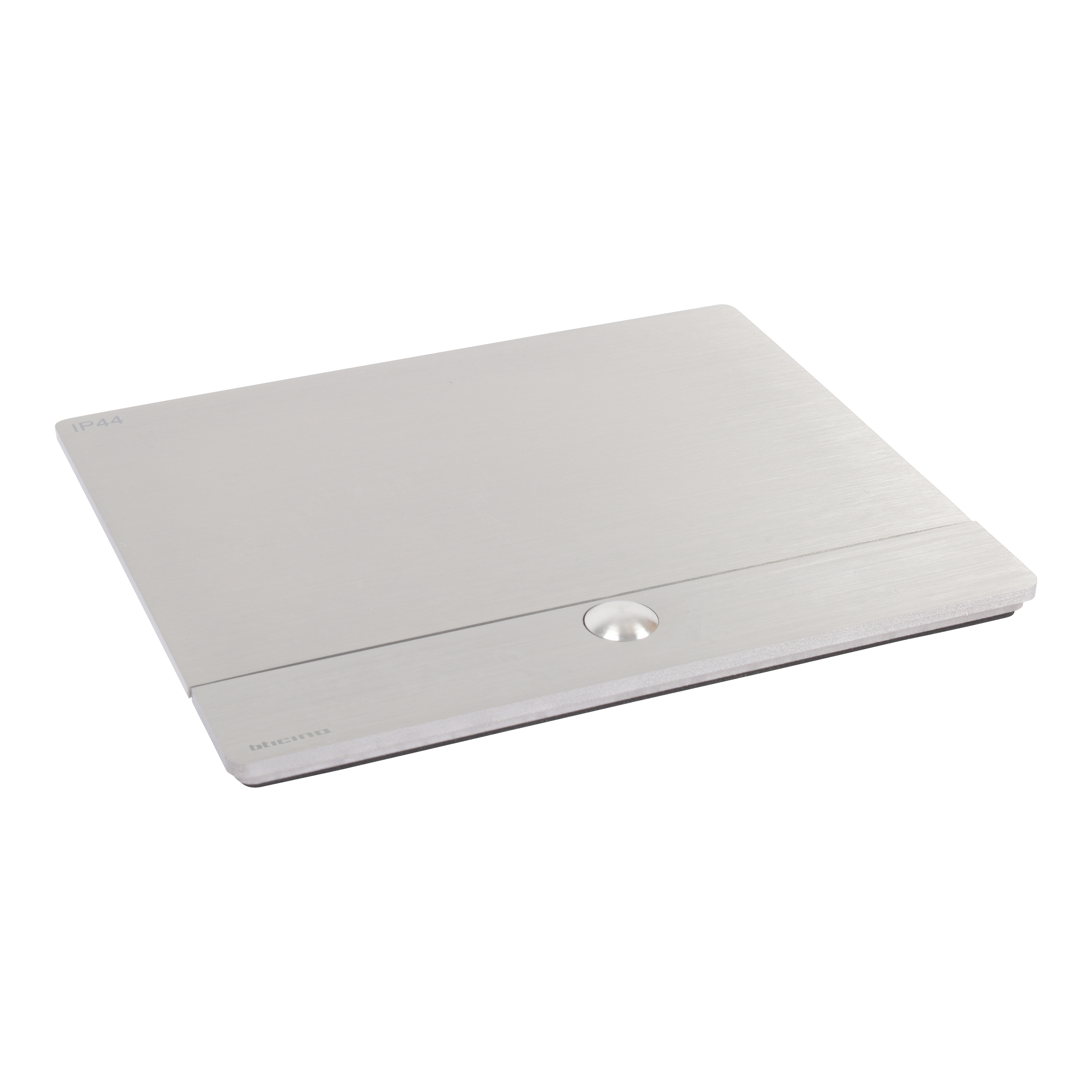 Pop-up - For flush mounting in furniture. 4 modules - Cover finish Brushed aluminum (IP44)