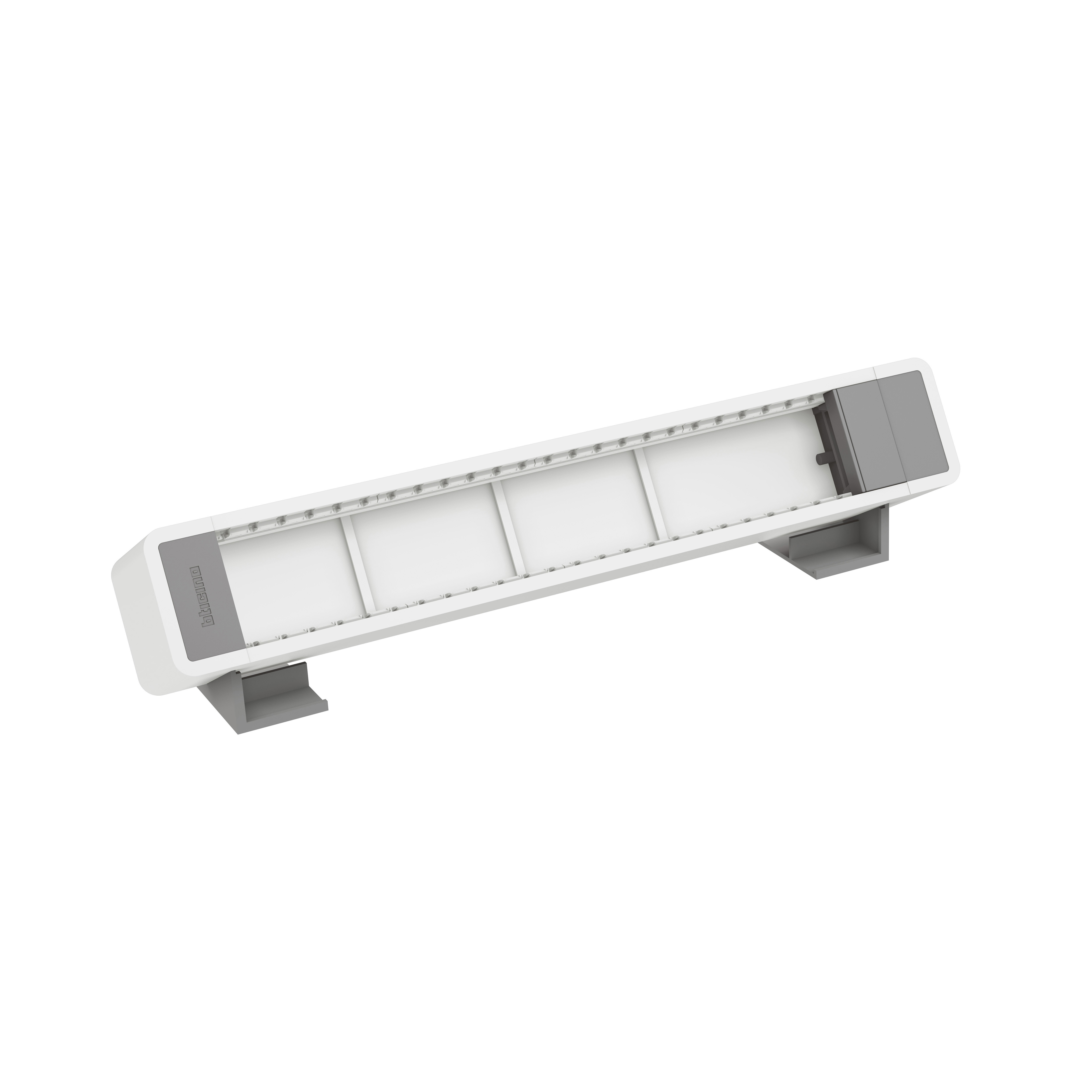 Desktop multi-outlet extensions to be equipped with MatixGO devices - 12 modules - Color: grey.