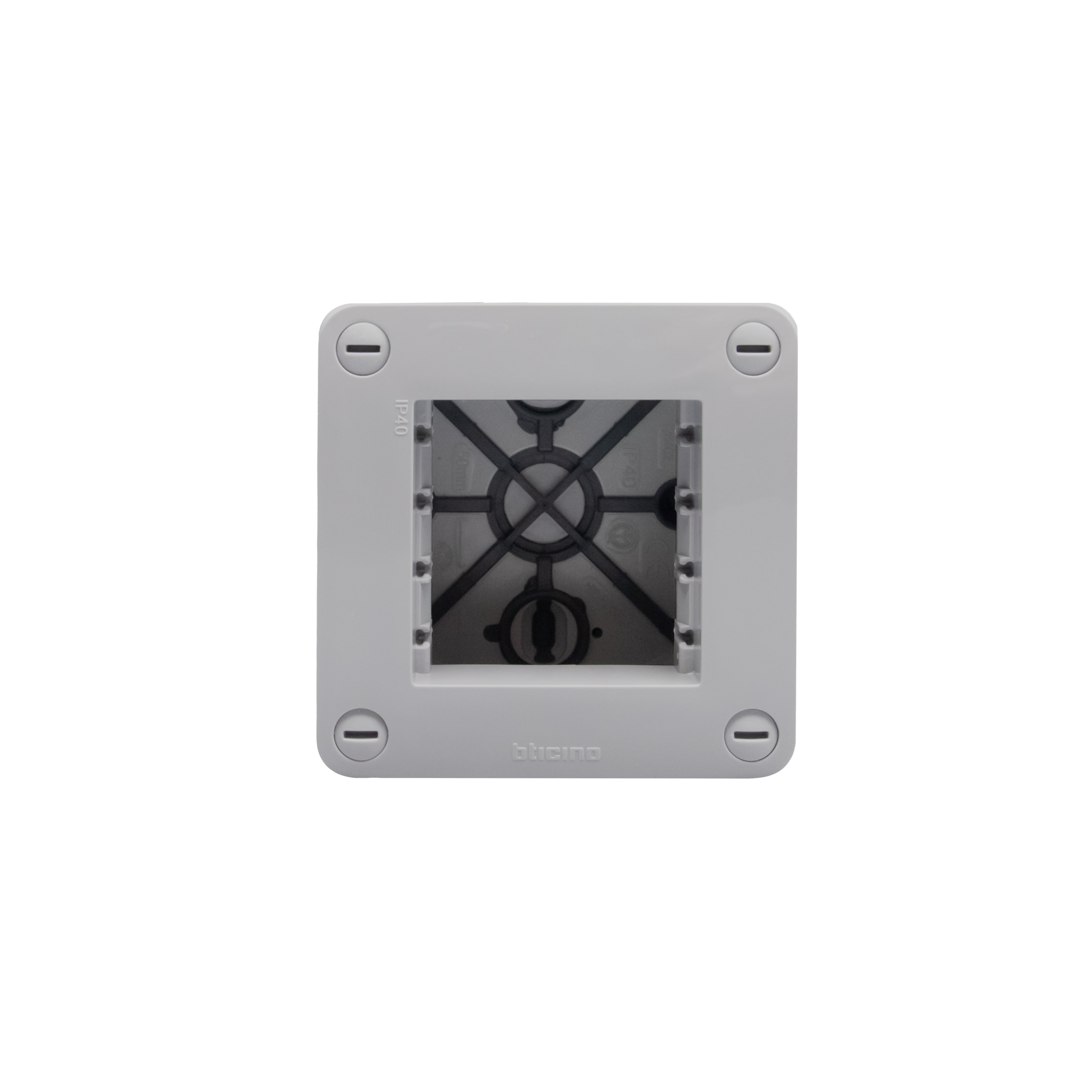 IP40 Box - 2 modules - Grey 
