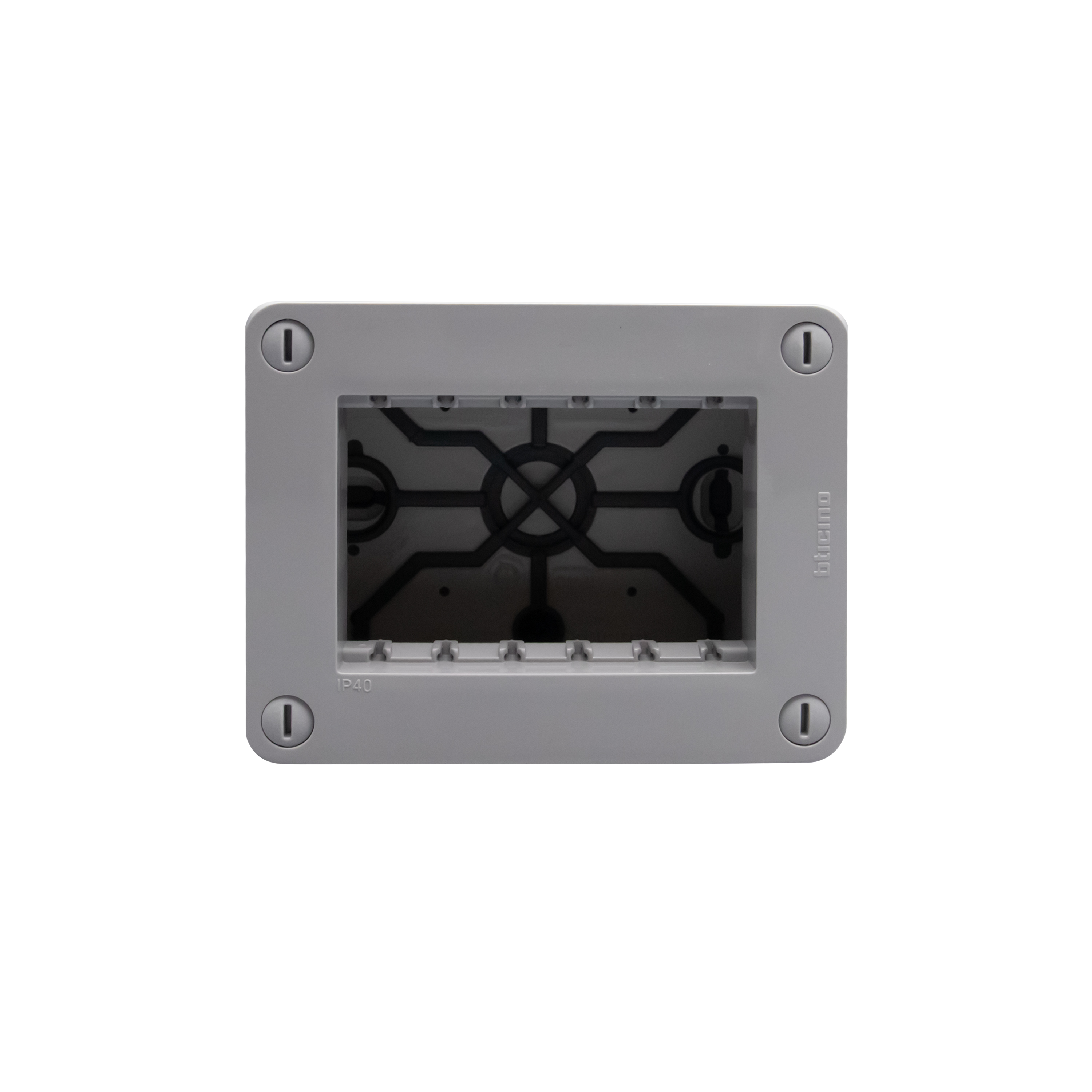 IP40 Box - 3 modules - Grey 