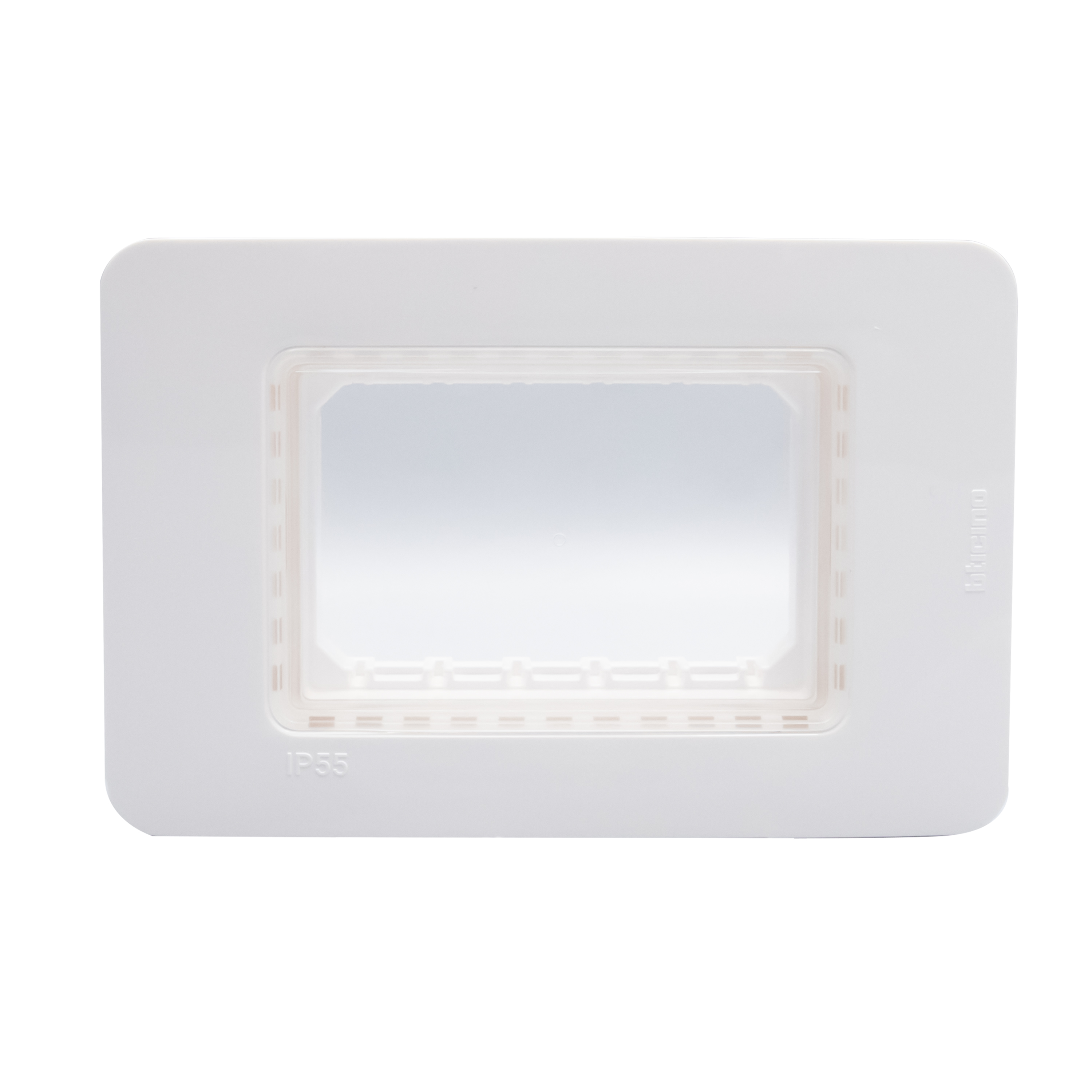 IP55 Cover plate - 3 modules - white