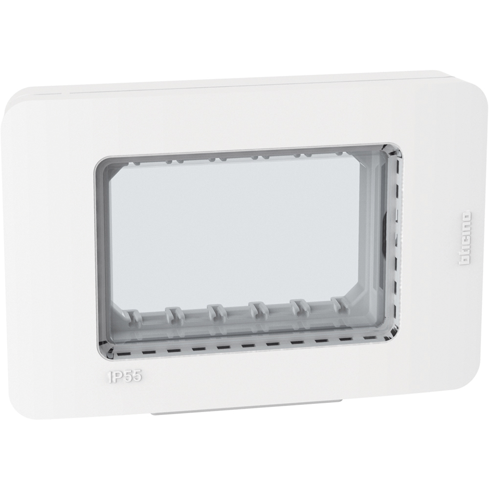IP55 Cover plate - 3 modules - white