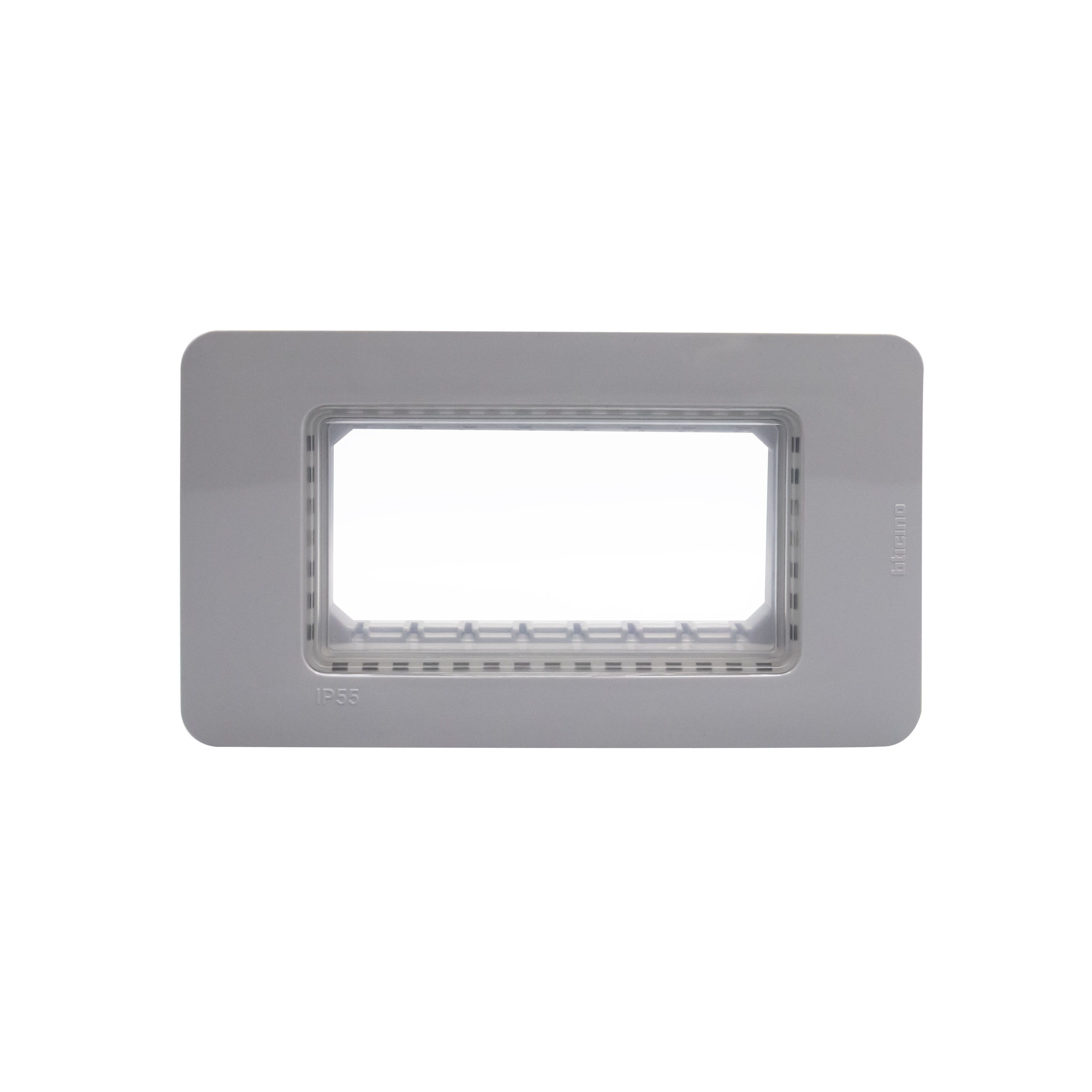 IP55 Cover plate - 4 modules - grey