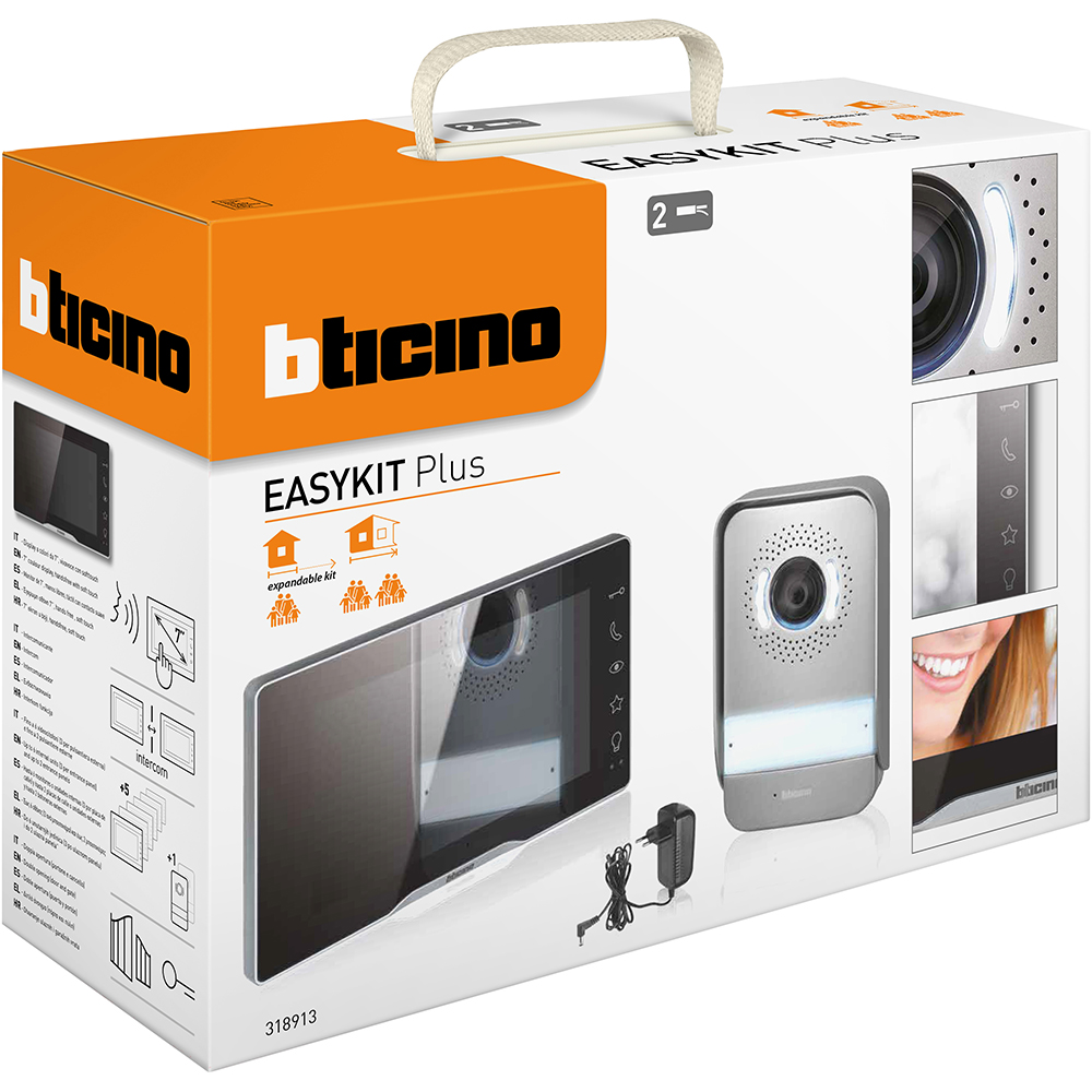 7" Mirror Black finish EASYKIT Plus with plug-in power supply