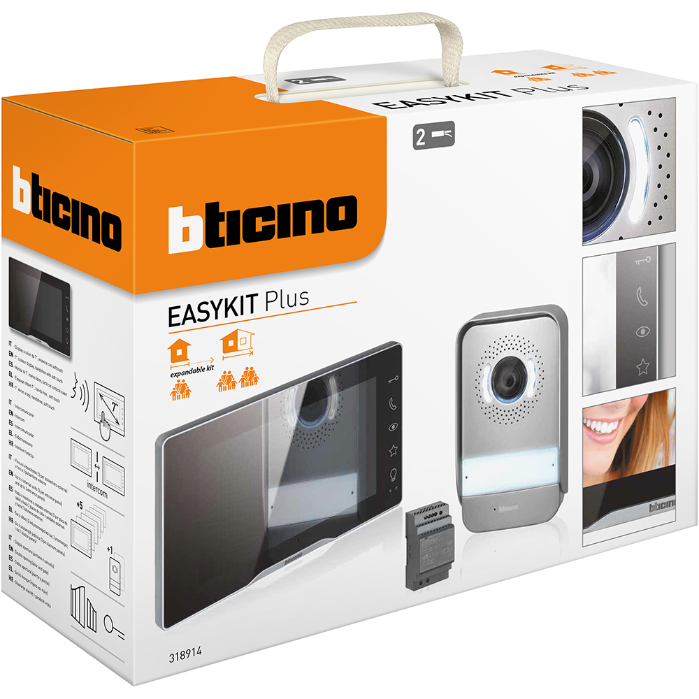 7" Mirror Black finish EASYKIT Plus with DIN power supply
