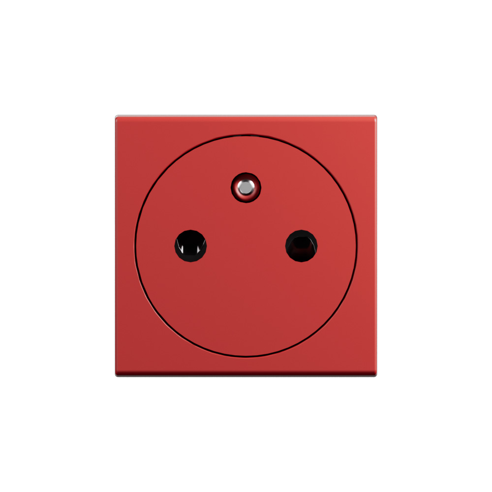 French/Belgian standard socket 2 P+E 16 A 250 V - flat
