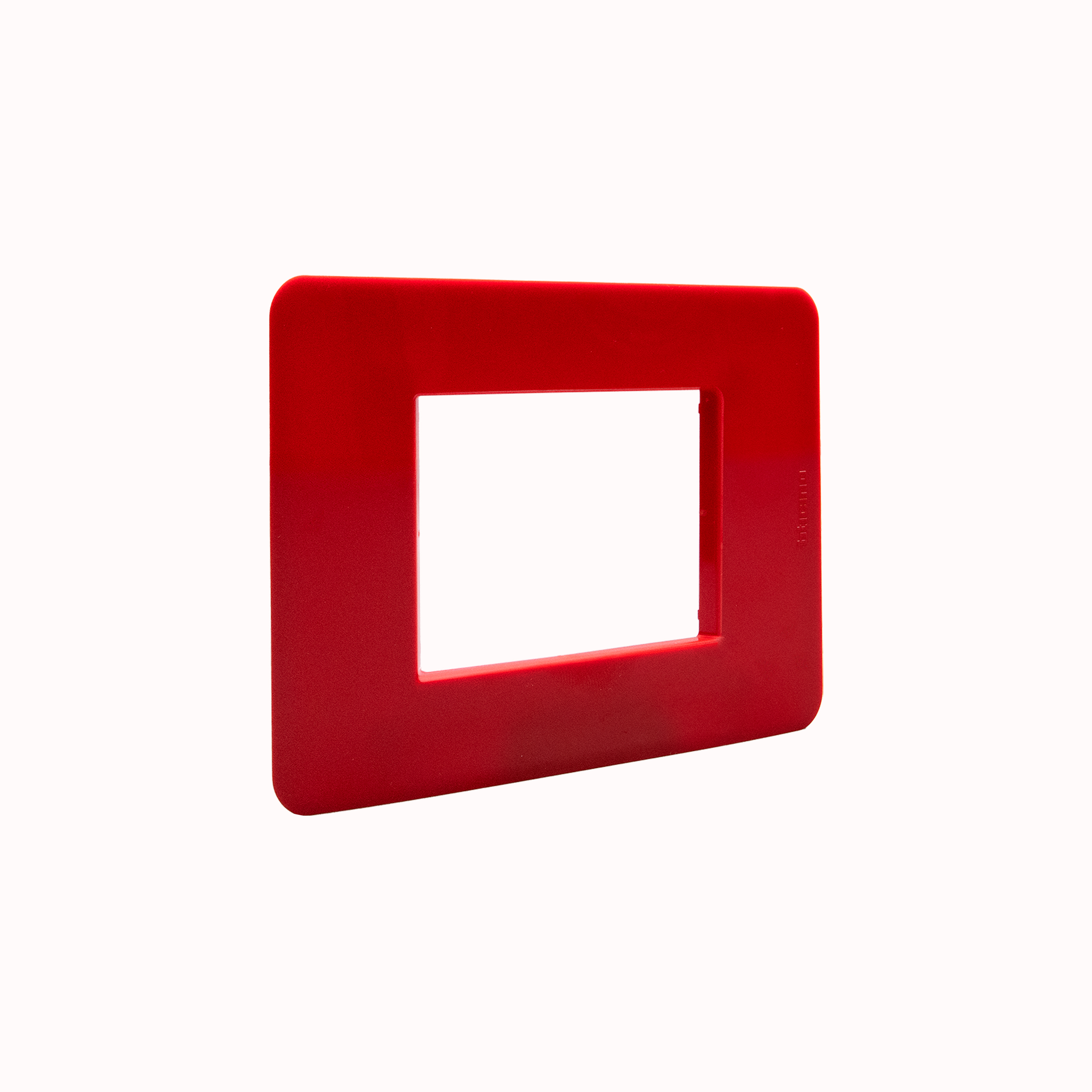 Placa 3 módulos, color rojo, MatixGO de Bticino | JA4803JR