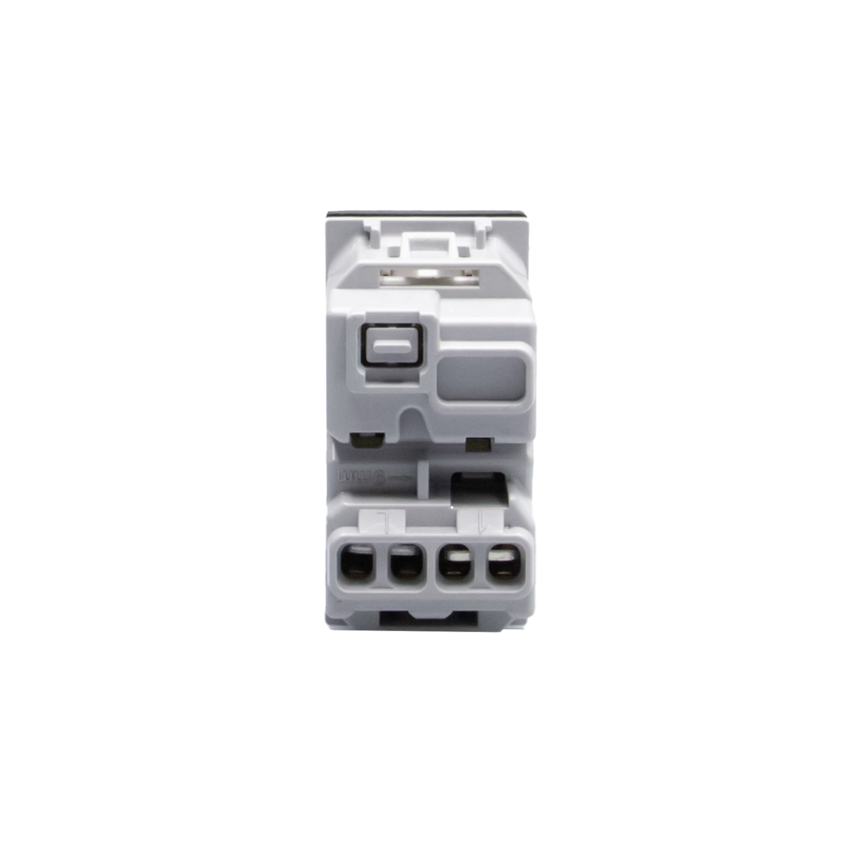 Axial pushbutton 1P NO 10 A - 250 Va.c. - lightable with led lamp - 1 module - Black 