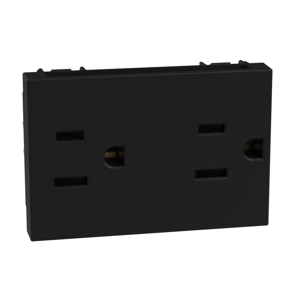 American standard universal duplex socket outlets 2P+E 15 A - 127/250 Va.c.
