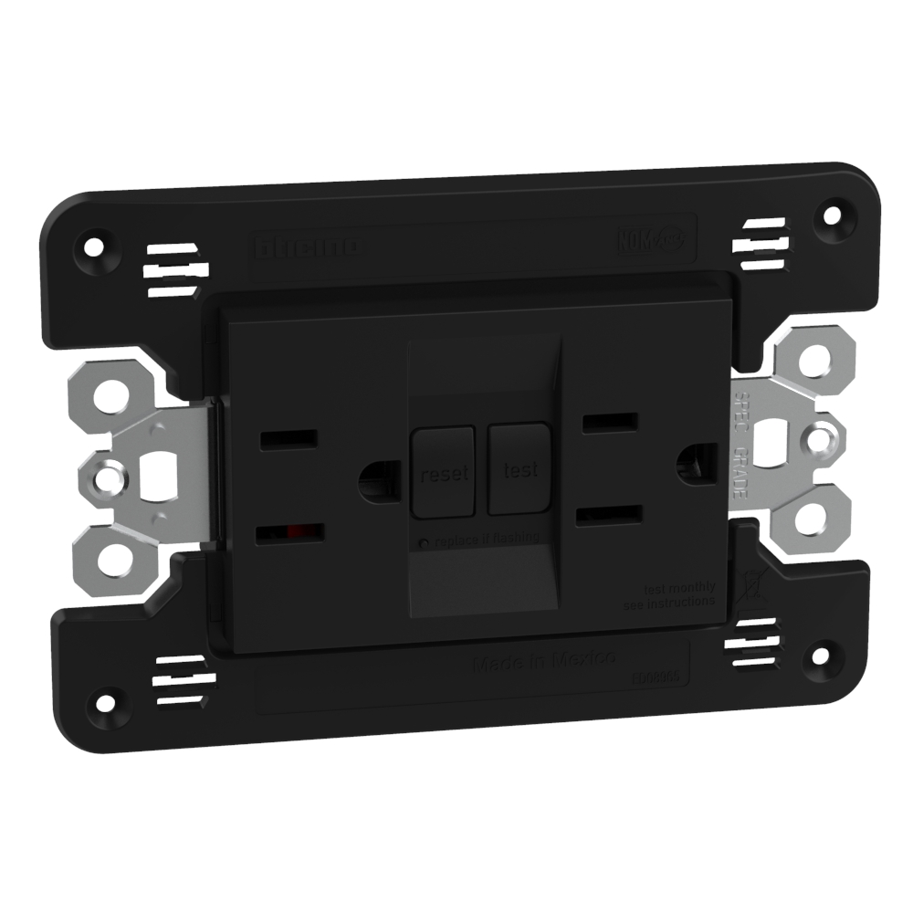 American standard socket outlets 2 P+E 15 A 127 VA GFCI