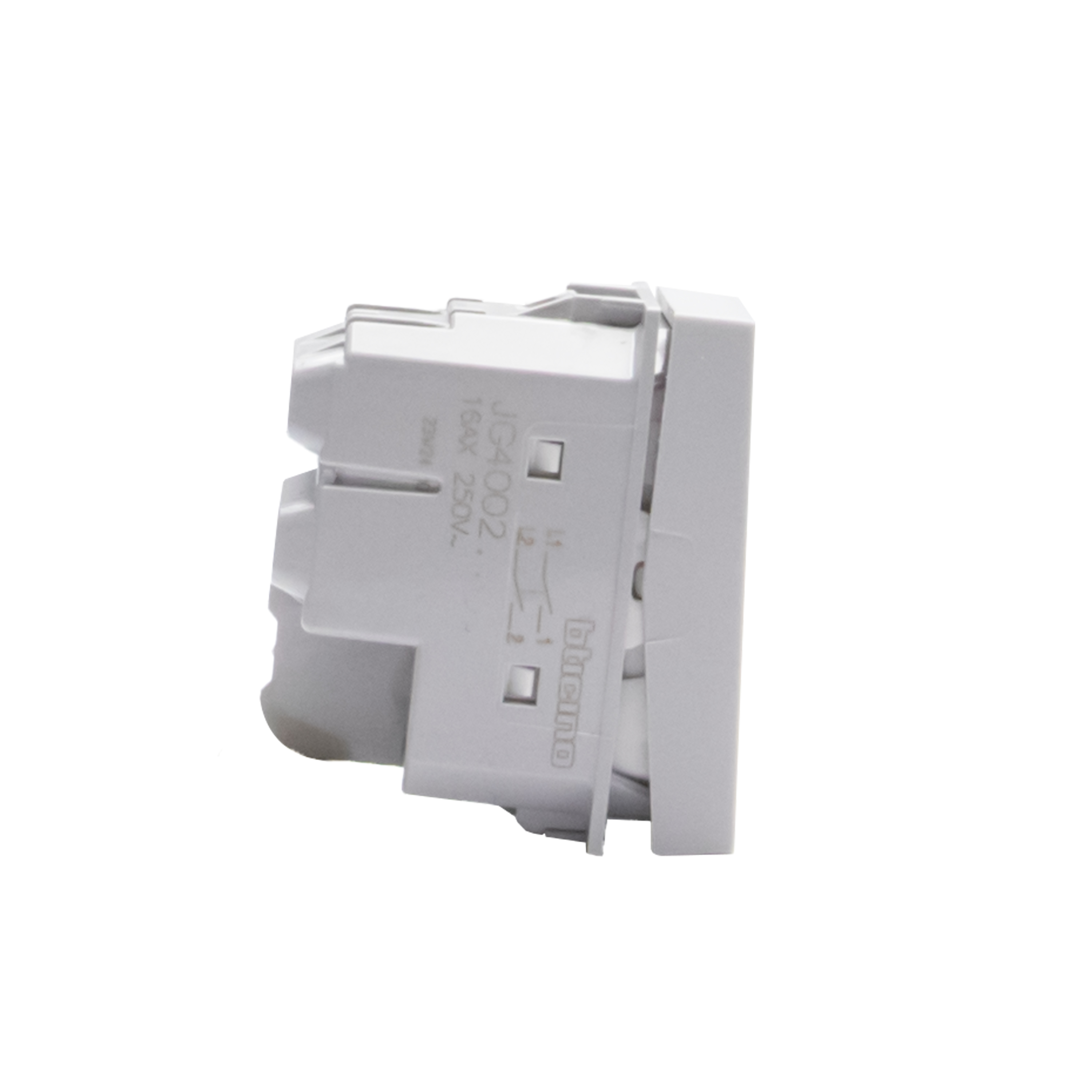 2P switches. 2P 16 A 250 Va.c. - lightable with led lamps LN4742V230T - LN4742V127T  -  LN4742V12T - 1 module - Grey 