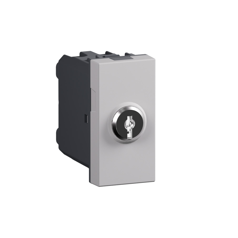 Switch with key. Pushbutton 2P 16 AX - 250 Va.c.