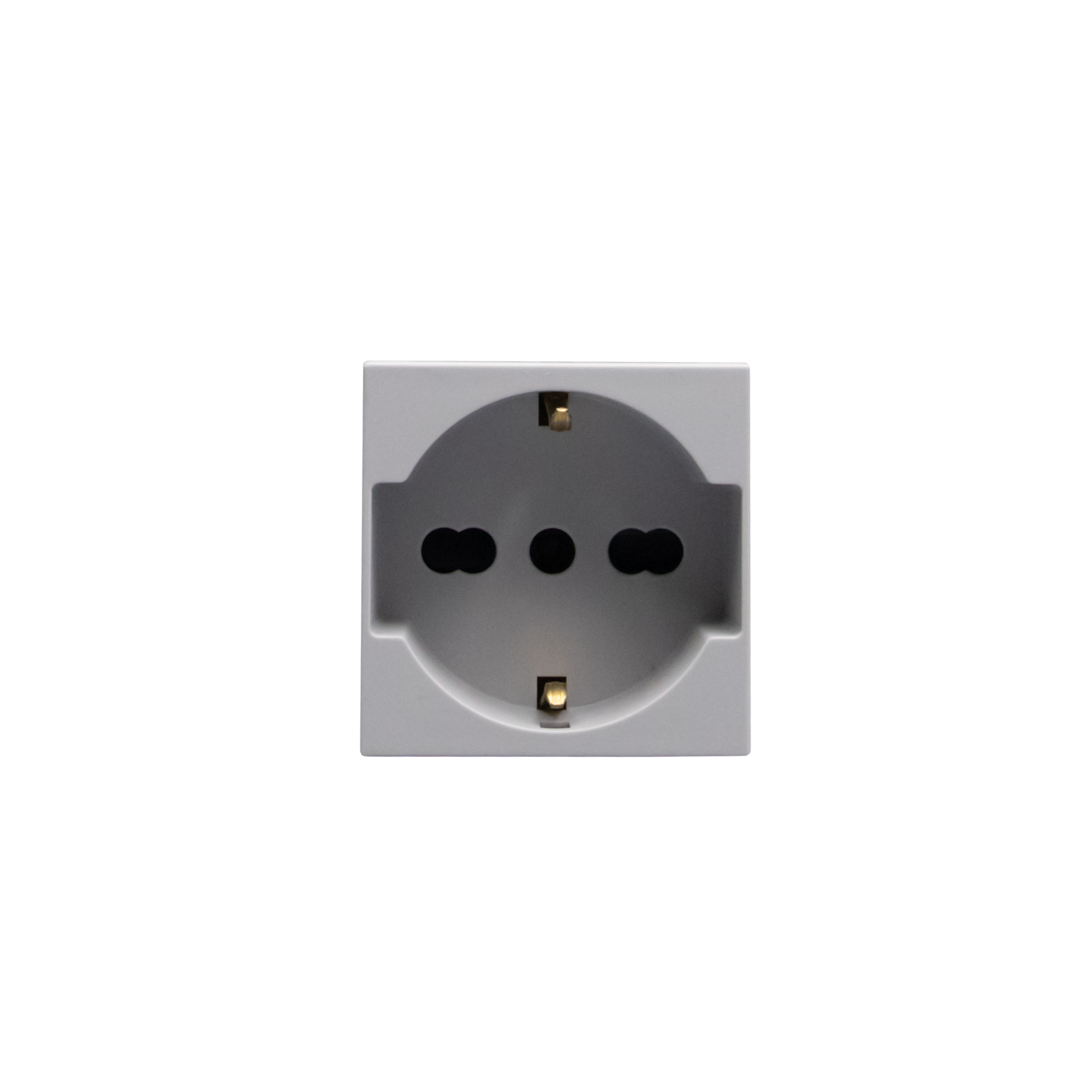 Italian standard P40 socket outlets. 2P+E 10 A and 16 A 250 Va.c. 