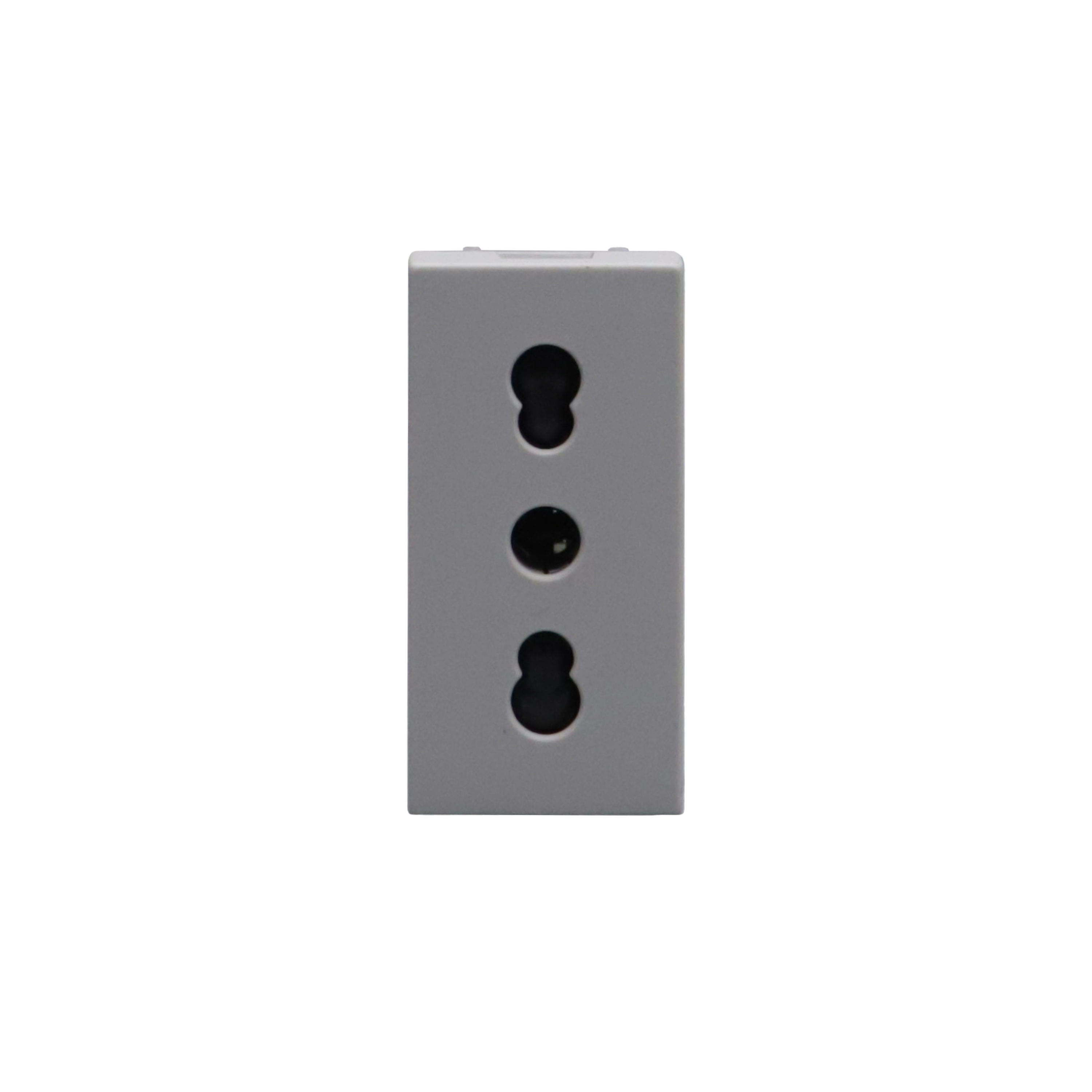 Italian standard P17/11 socket outlets. 2 P+E 16 A 250 Va.c.Grey 
