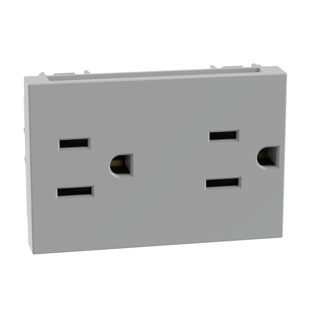 American standard Universal duplex socket 2P+E 15 A - 127/250 Va.c.
