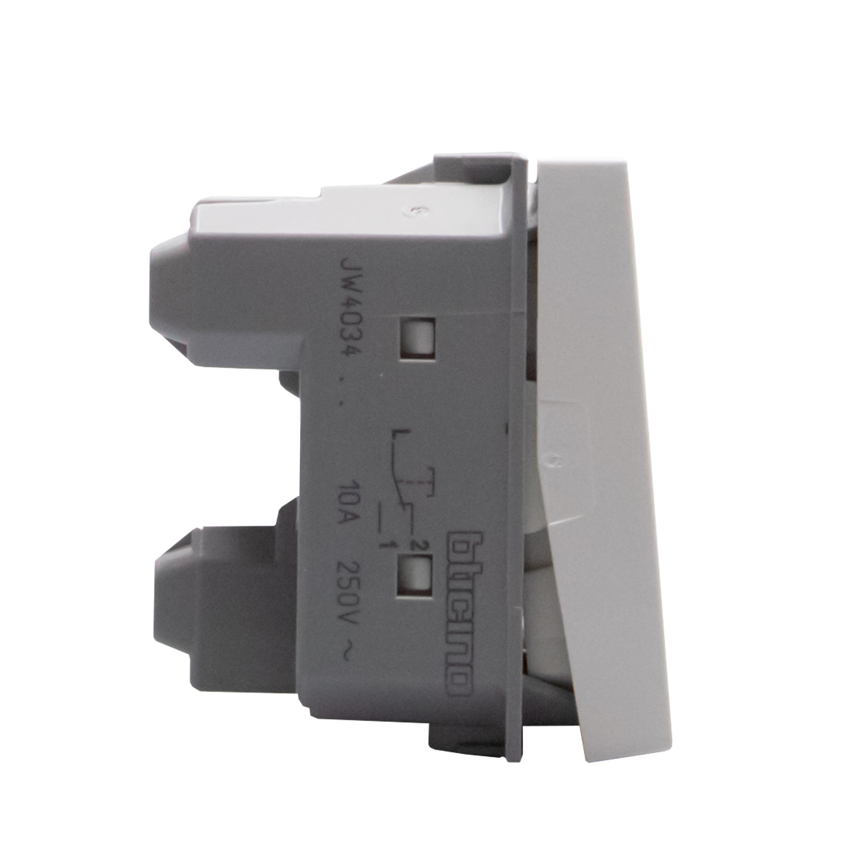 Pushbutton with 1 changeover contact 10 A 250 Va.c. - 1P (NO) / 1P (NC), lightable