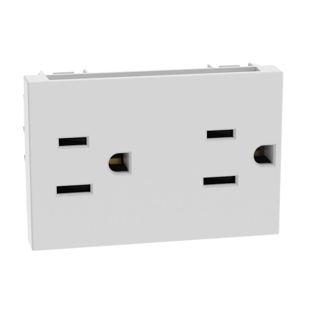 American standard Universal duplex socket 2P+E 15 A - 127/250 Va.c.