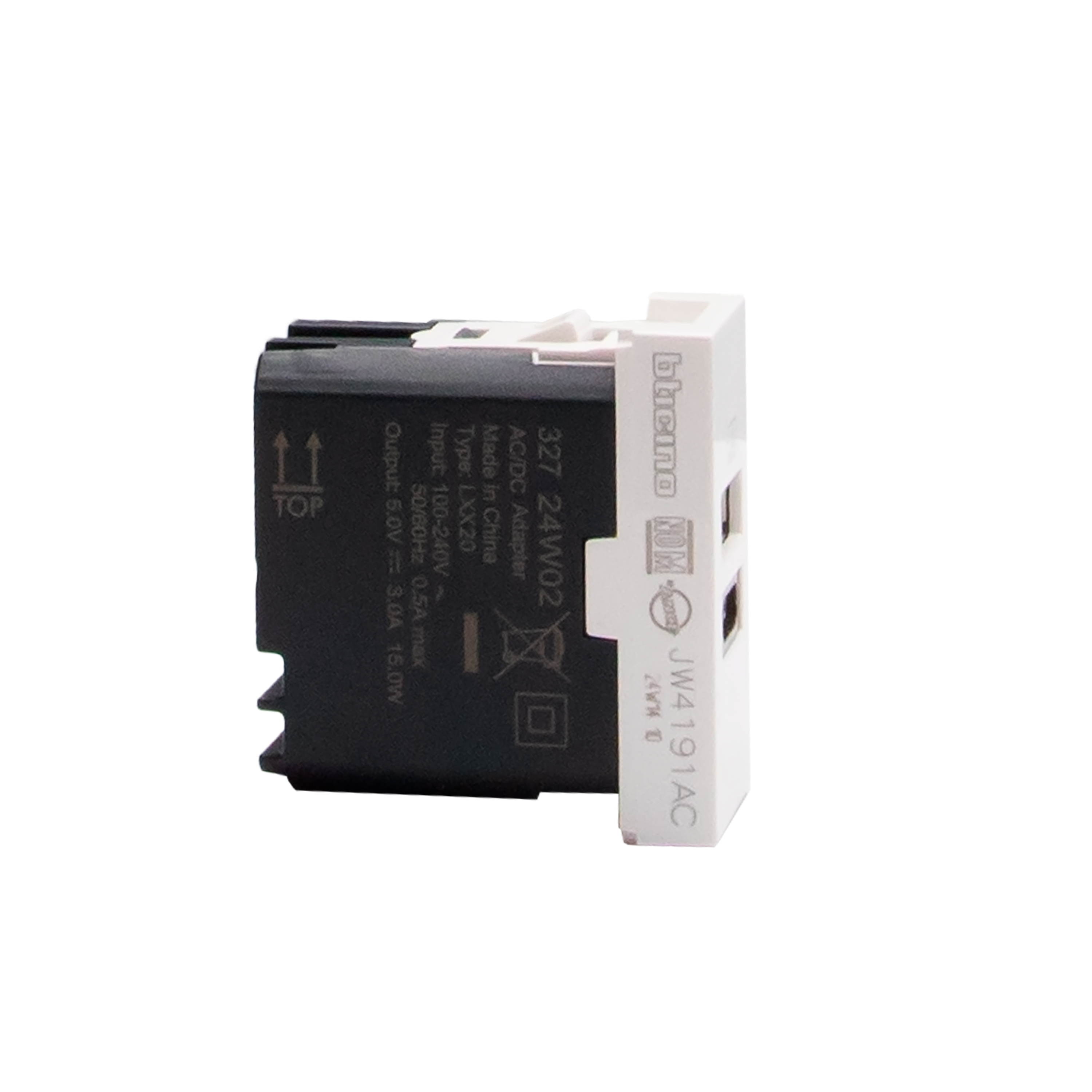 Double USB sockets - Type-A + Type-C - 5 V= - 3 A - 15 W.  