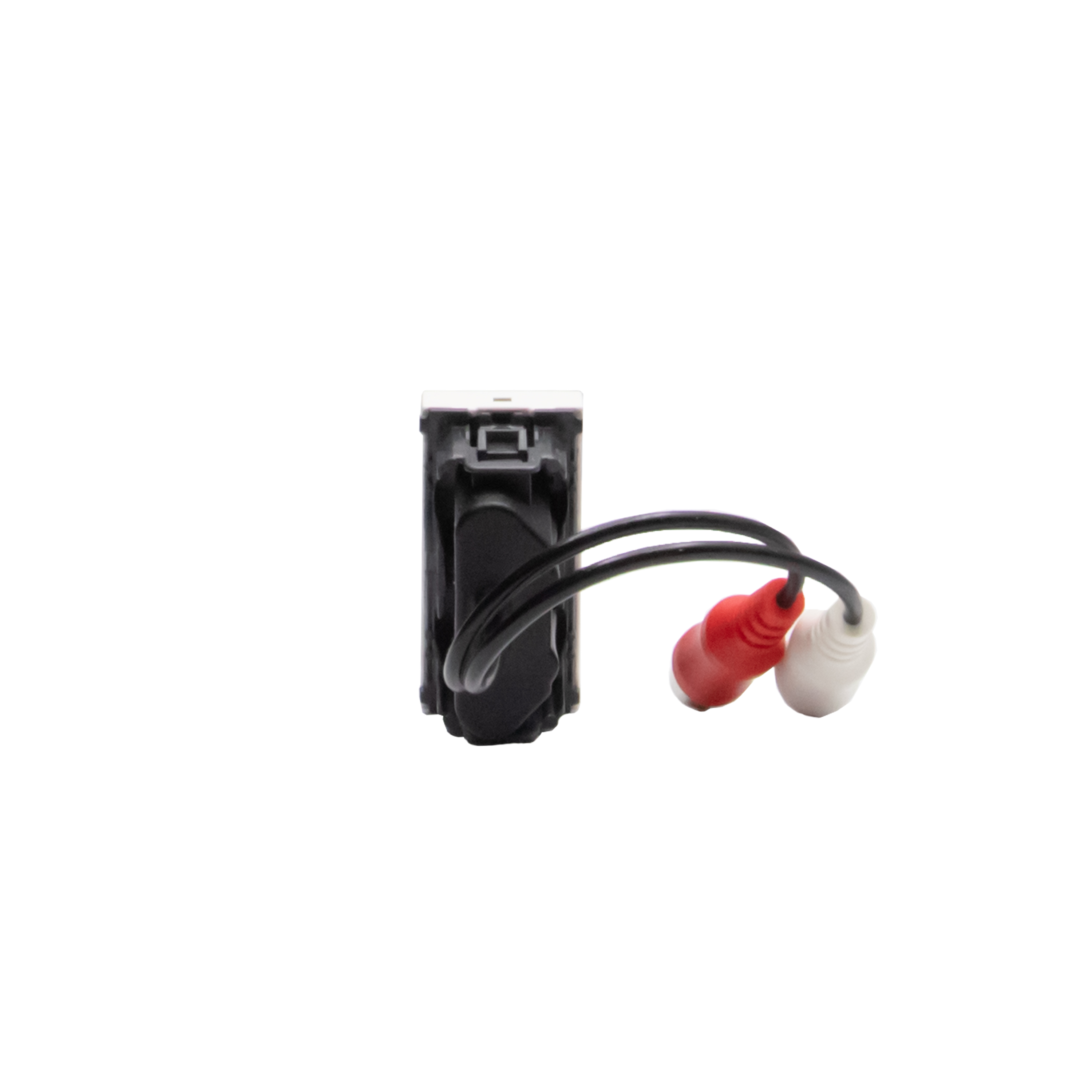 Conector doble tipo RCA - con collares rojos y blancos