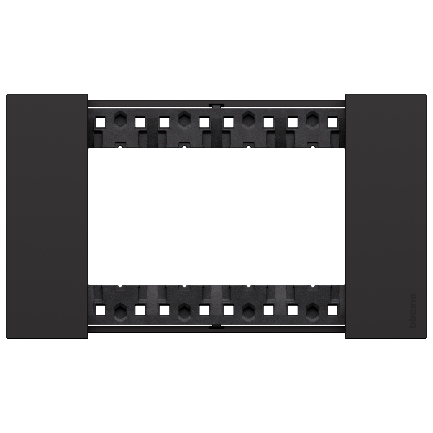 Bticino Living Now 4 Module Double Powerpoint Coverplate Black ...