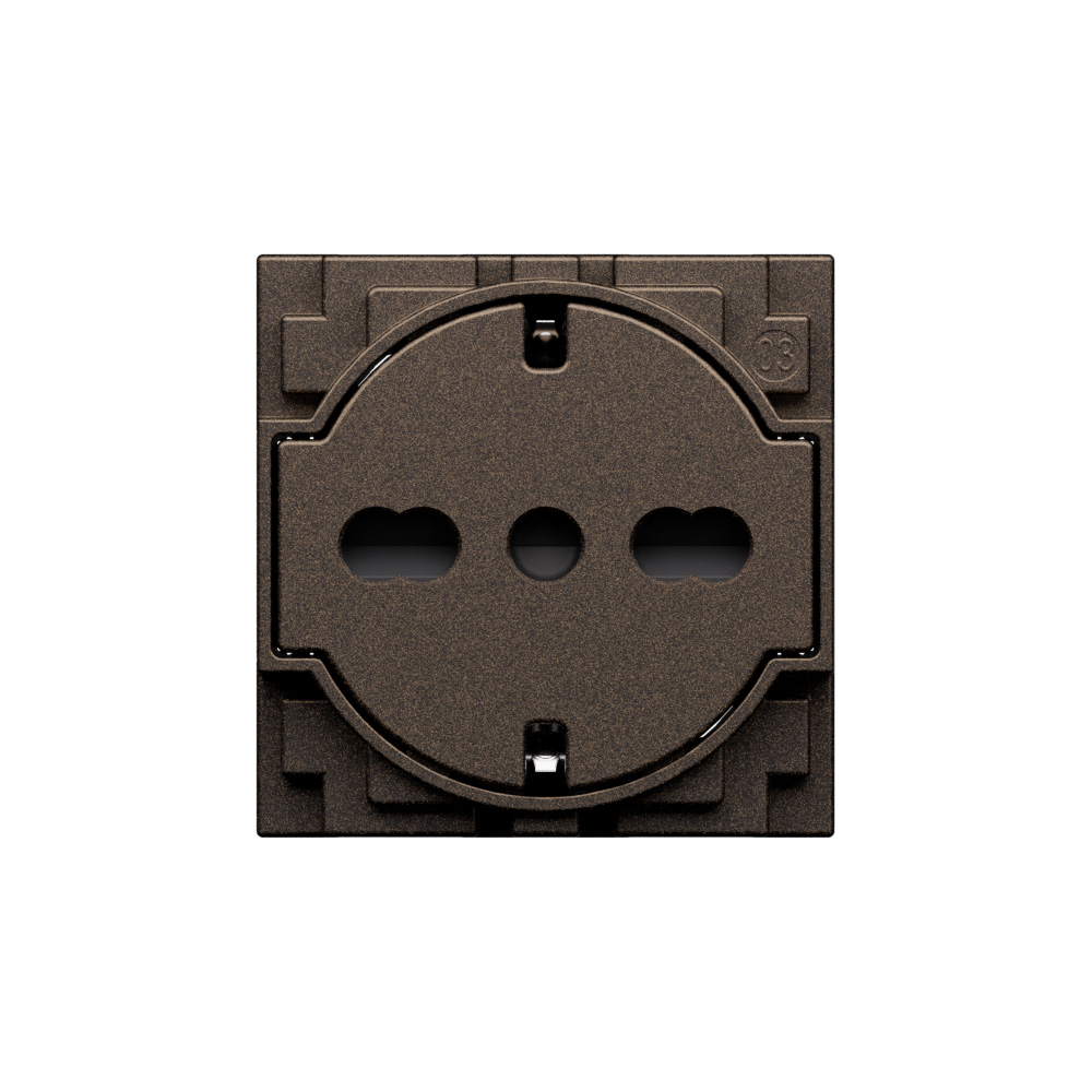 L.NOW - PRESA FLAT 16 A STD GER-ITA BRONZE