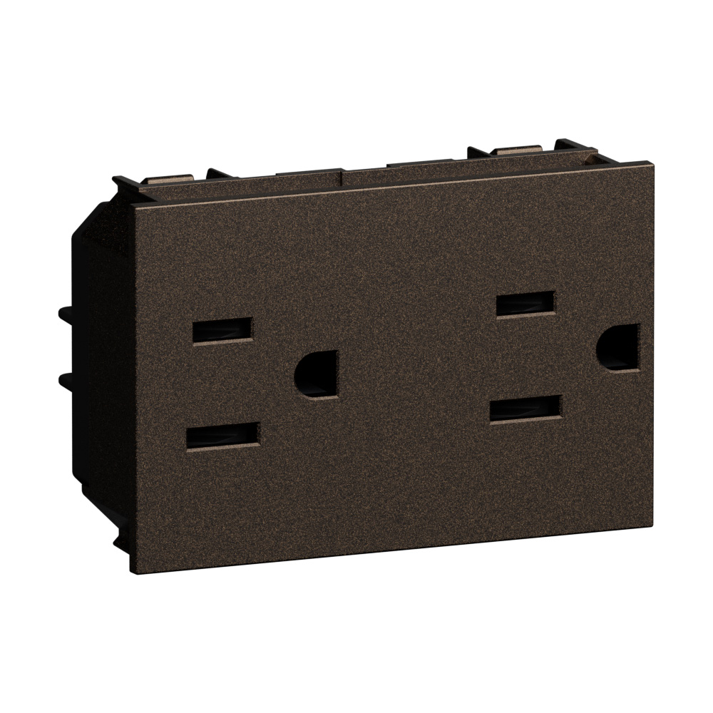 American standard 2 P+E 15 A - 127/250 VA universal duplex socket 