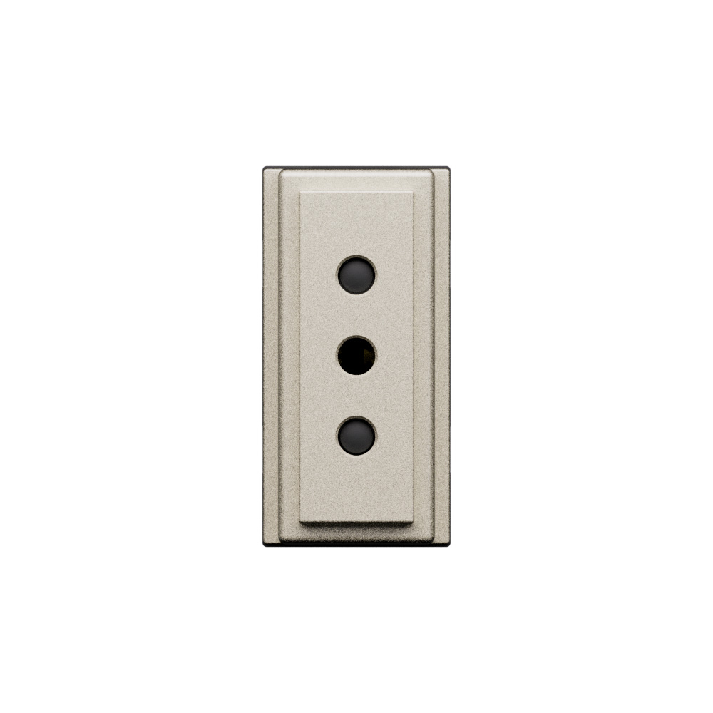 L.NOW - PRESA 2P+T 10A 250VAC CHAMPAGNE