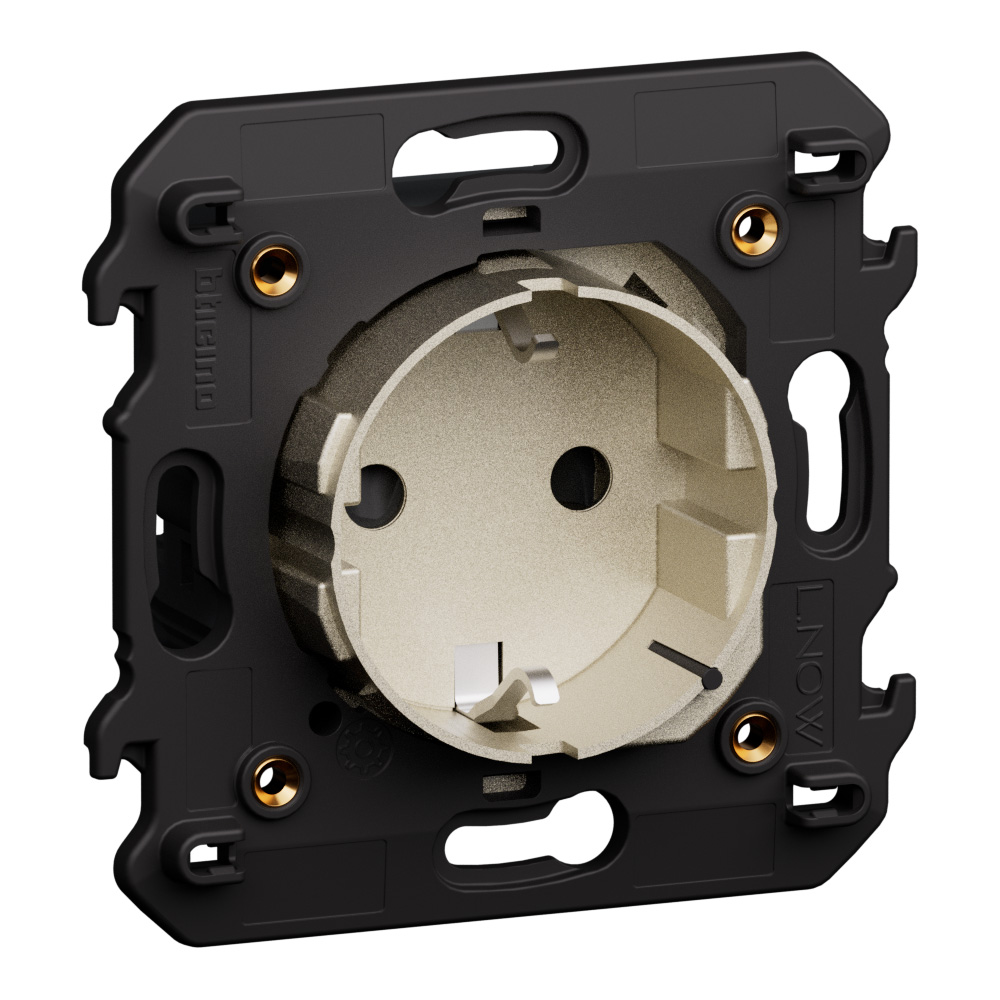 Connected socket. 2P+E 16 A 250 Va.c. German standard connected socket.