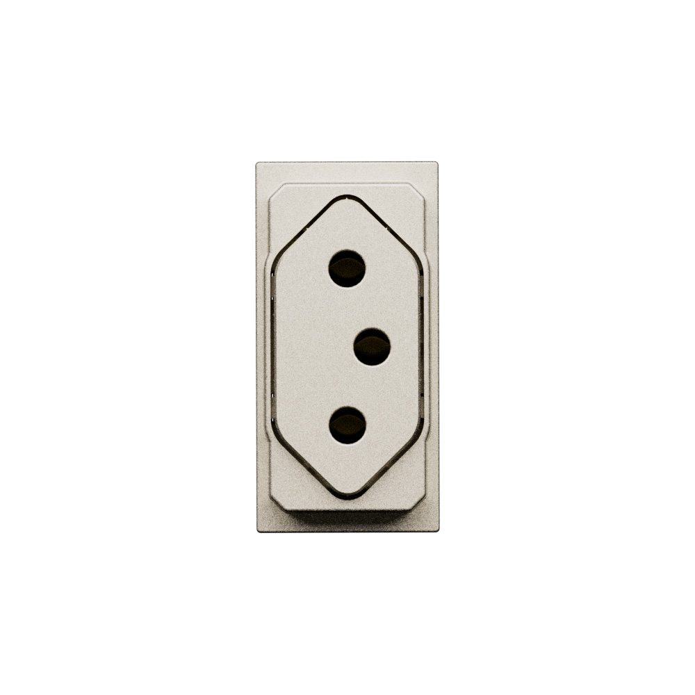 2P+E 10A 250 Va.c. flat brasilian std. socket 
