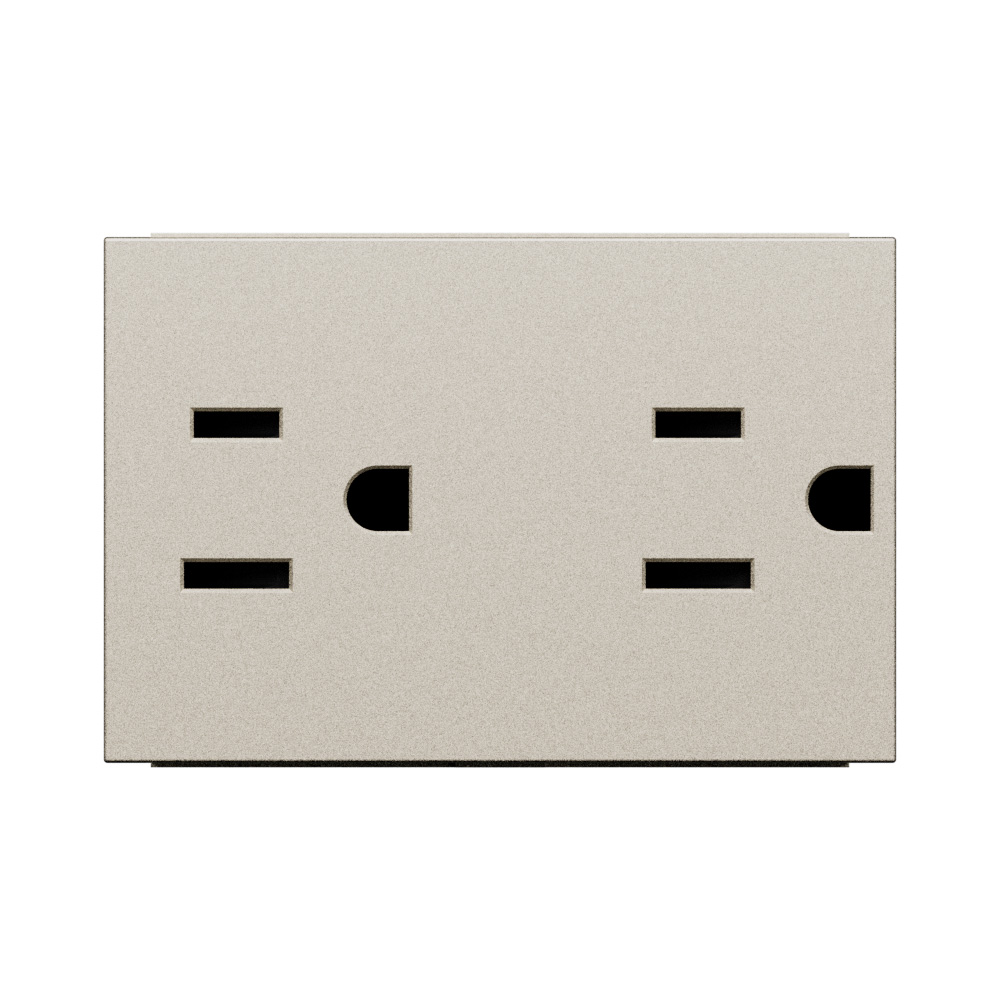 American standard 2 P+E 15 A - 127/250 VA universal duplex socket 