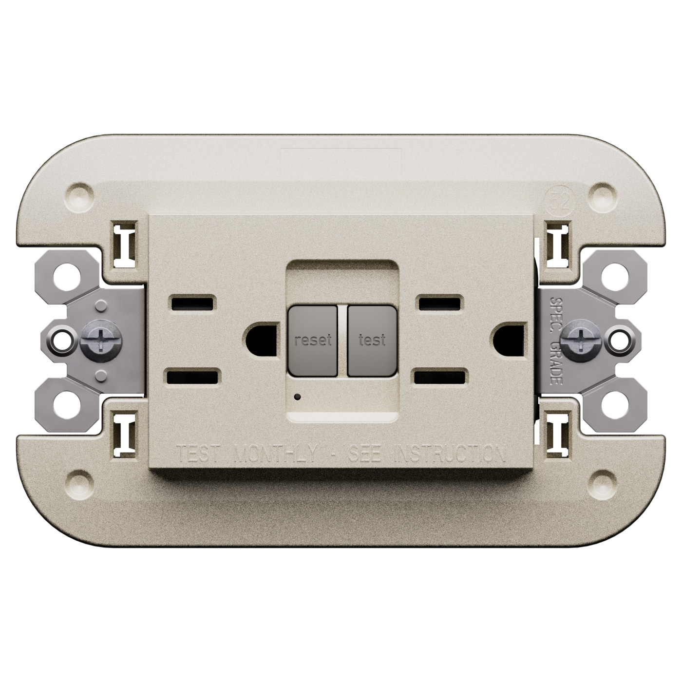 American standard 2 P+E 15 A 127 Va.c.  GFCI socket 