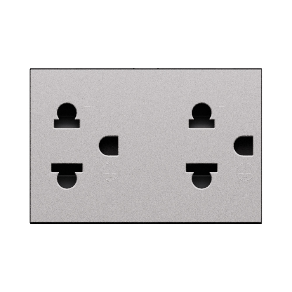 Euro american standard 2 P+E 16 A - 127/250 VA universal duplex socket