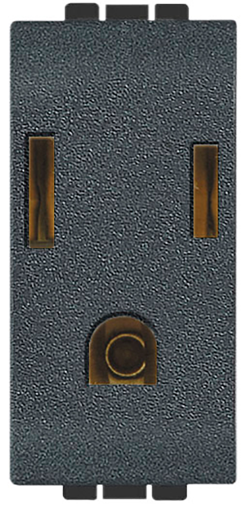 Socket 2 P+E 15 A 127/250 Vac American standard