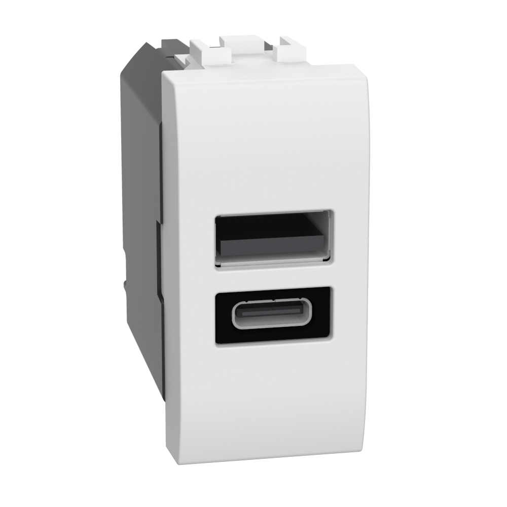 USB charger with 2 type A and C ports - 20W