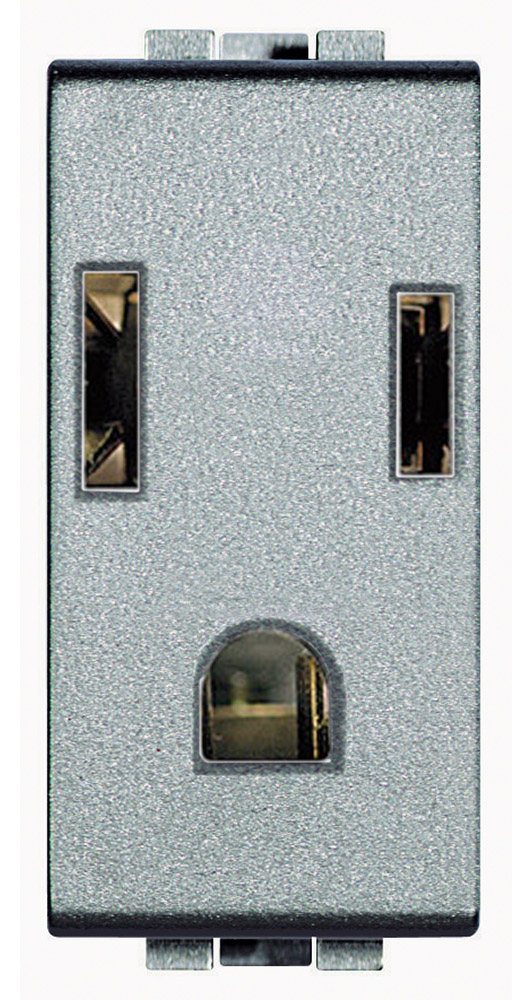 Socket 2 P+E 15 A 127/250 Vac American standard
