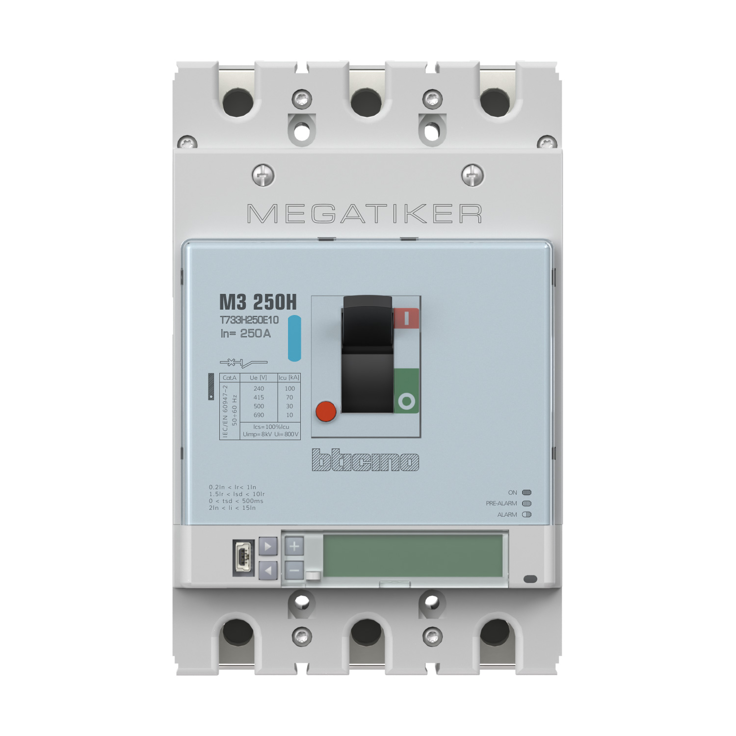 MEGATIKER Mccb M3 250H electronic 3P - 250A - 70kA