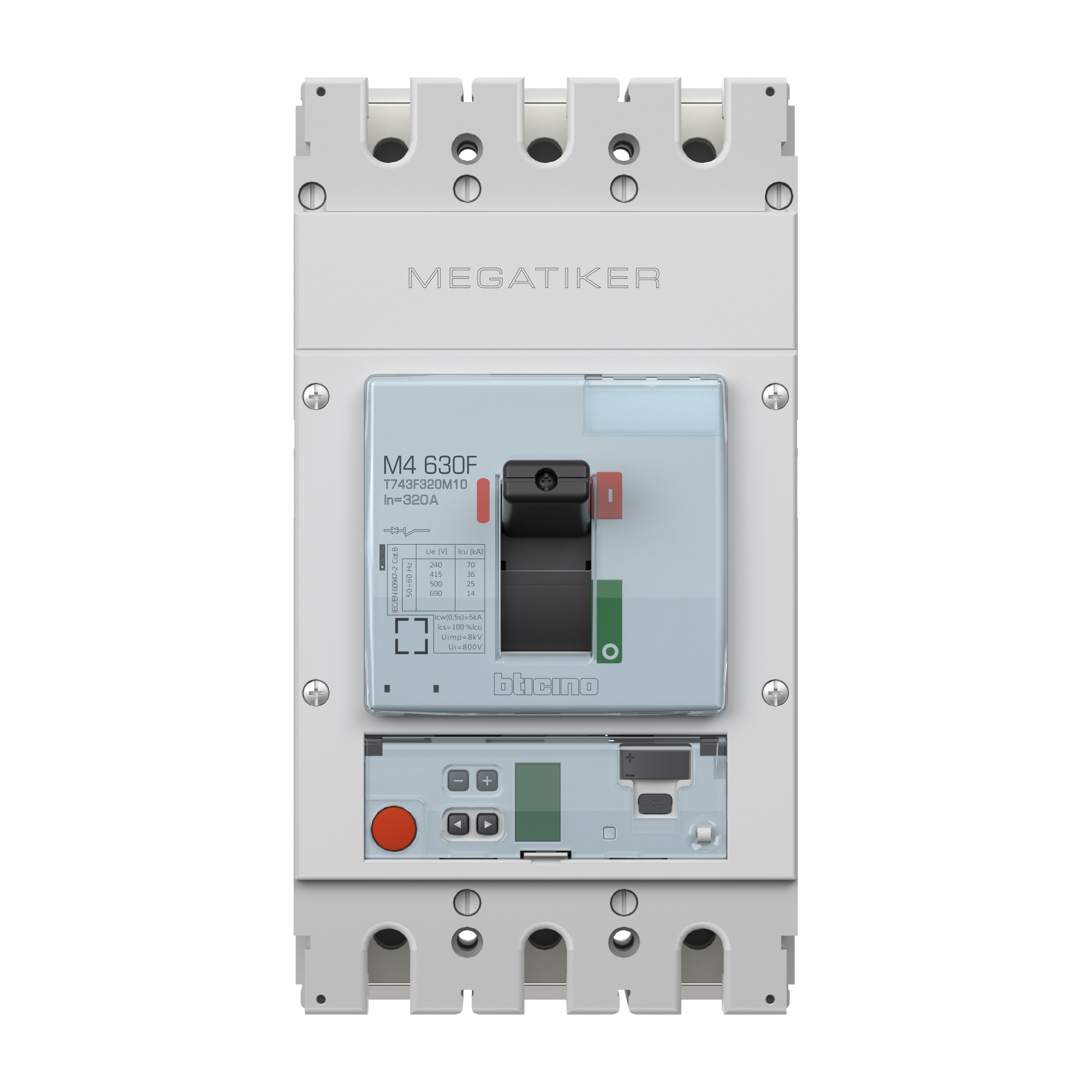 MEGATIKER Mccb M4 630F electronic and measure 3P - 320A - 36kA