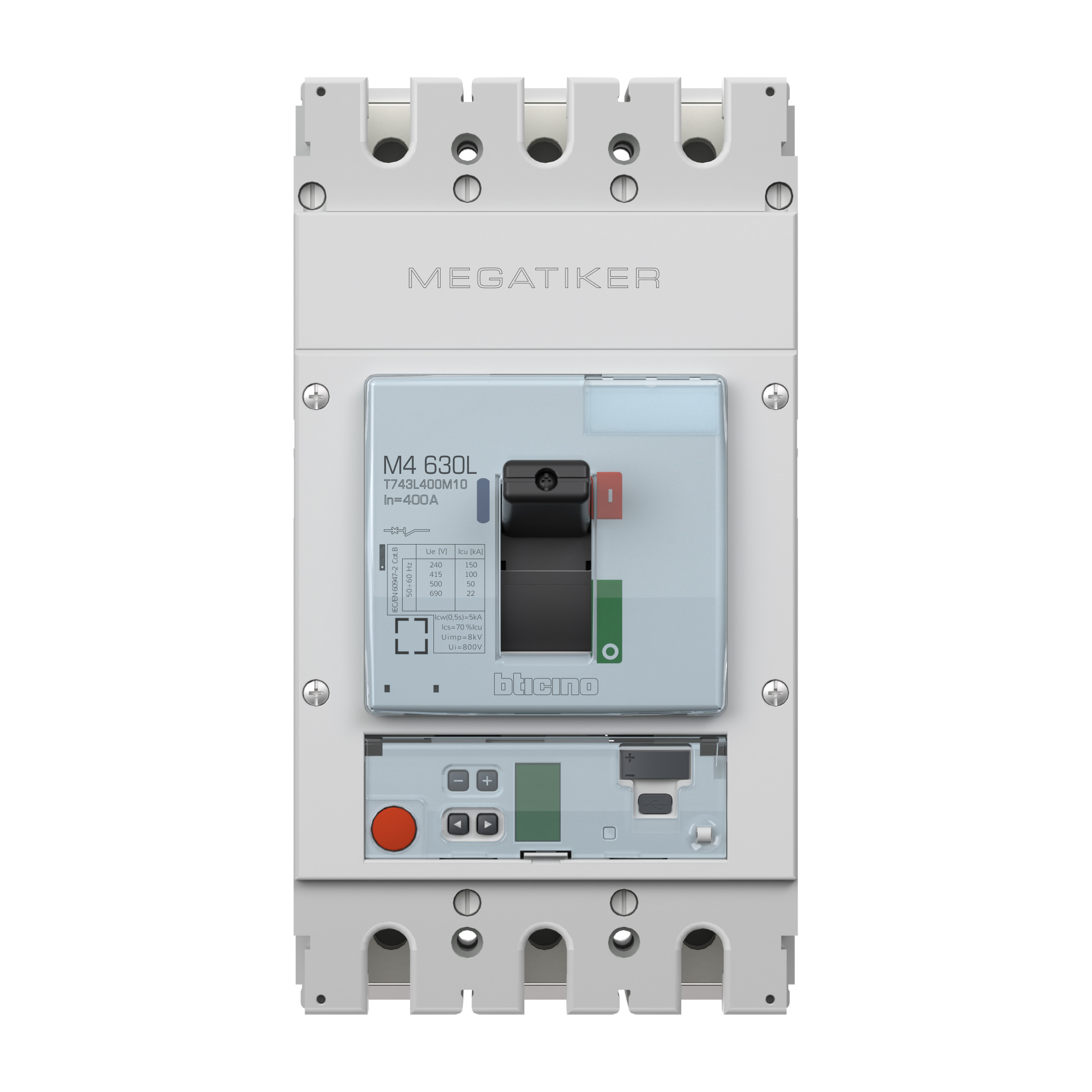 MEGATIKER Mccb M4 630F electronic and measure 3P - 400A - 36kA