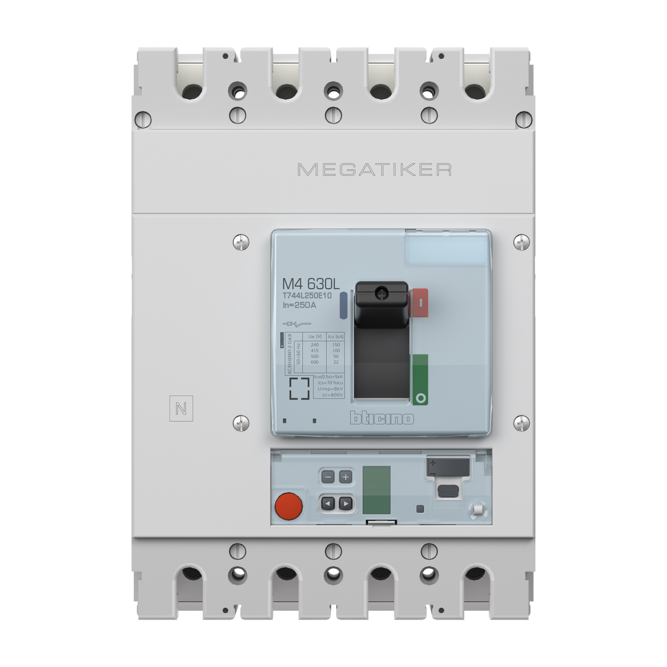 MEGATIKER Mccb M4 630L electronic 4P - 250A - 100kA