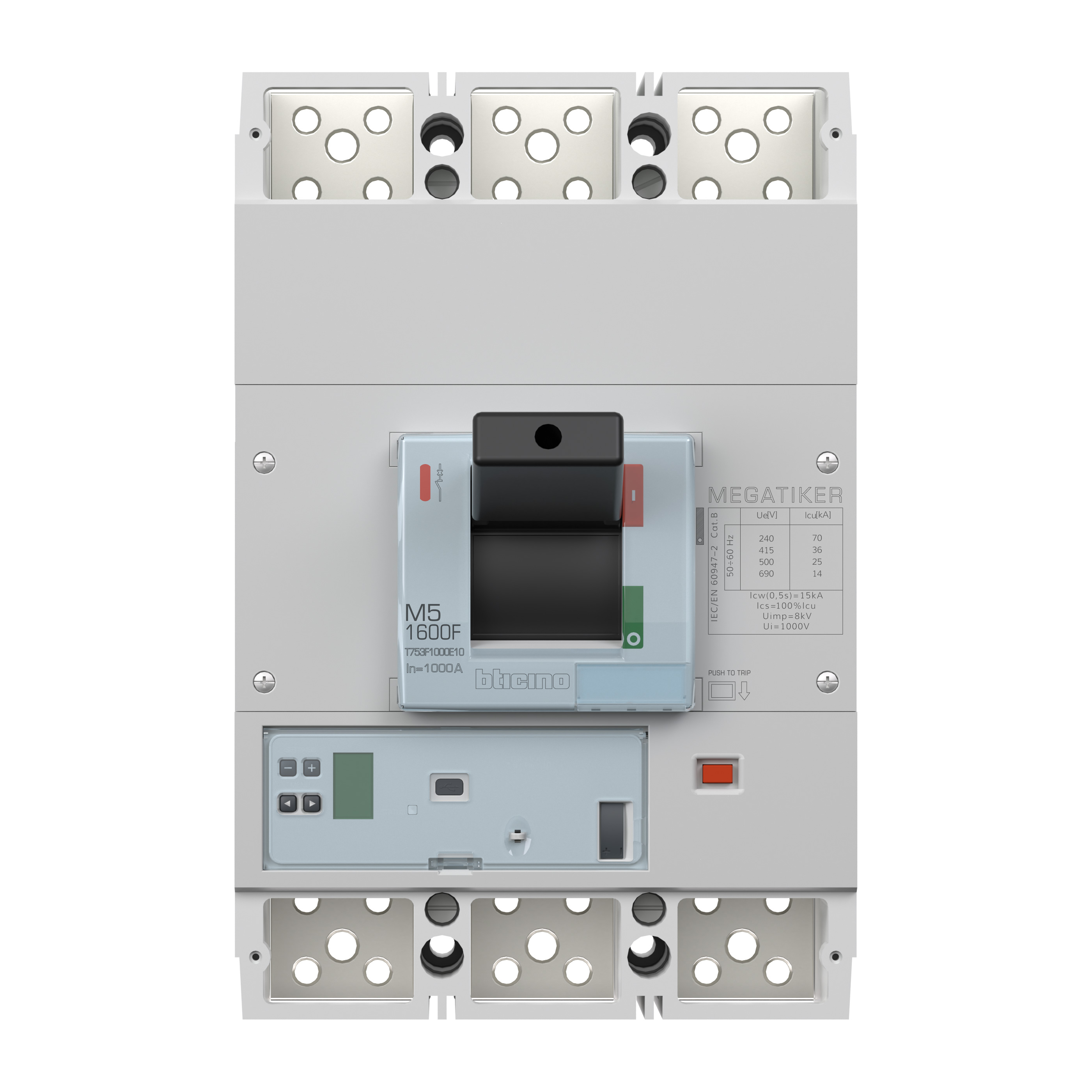MEGATIKER Mccb M5 1600F electronic 3P - 1000A - 36kA