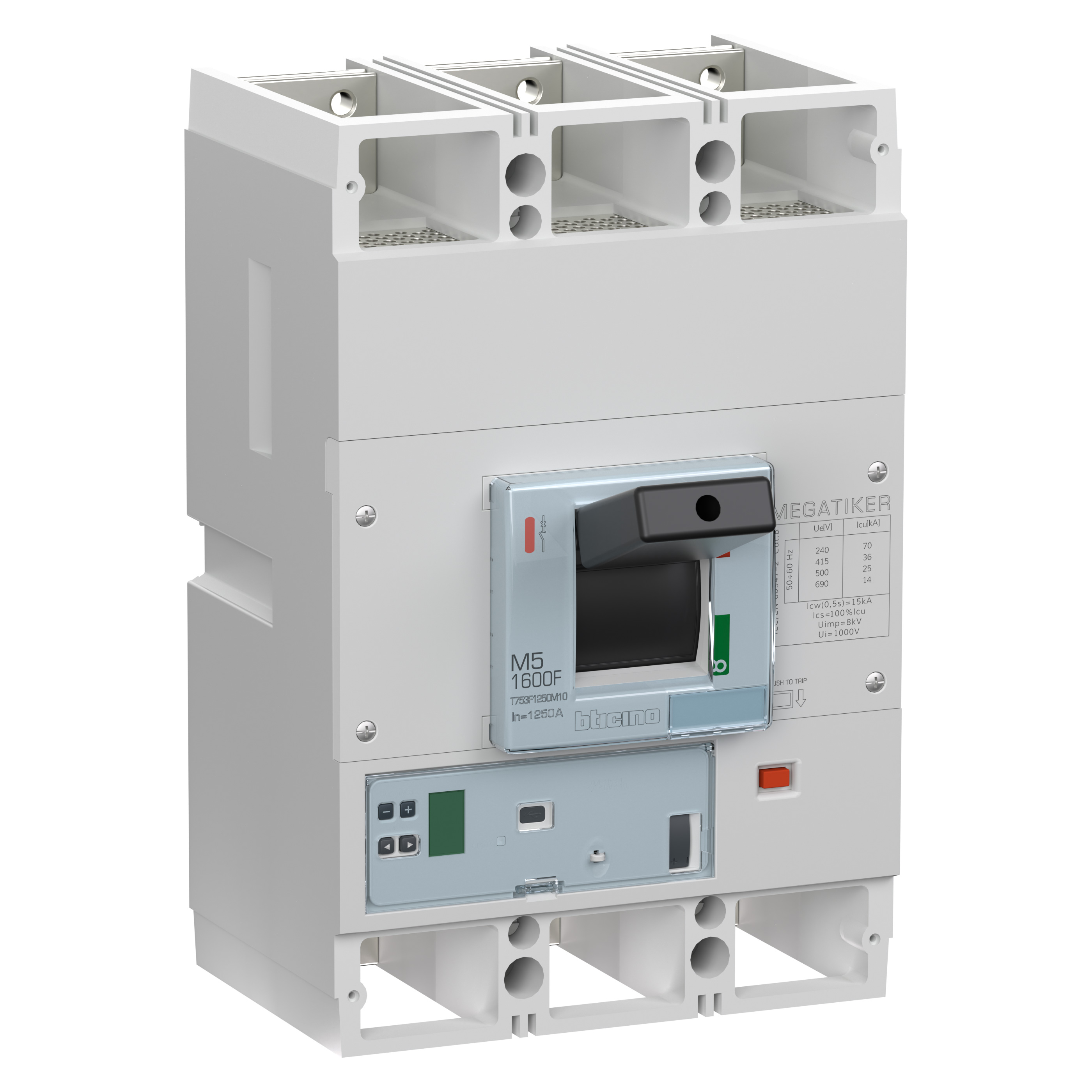 MEGATIKER Mccb M5 1600F electronic and measure 3P - 1250A - 36kA