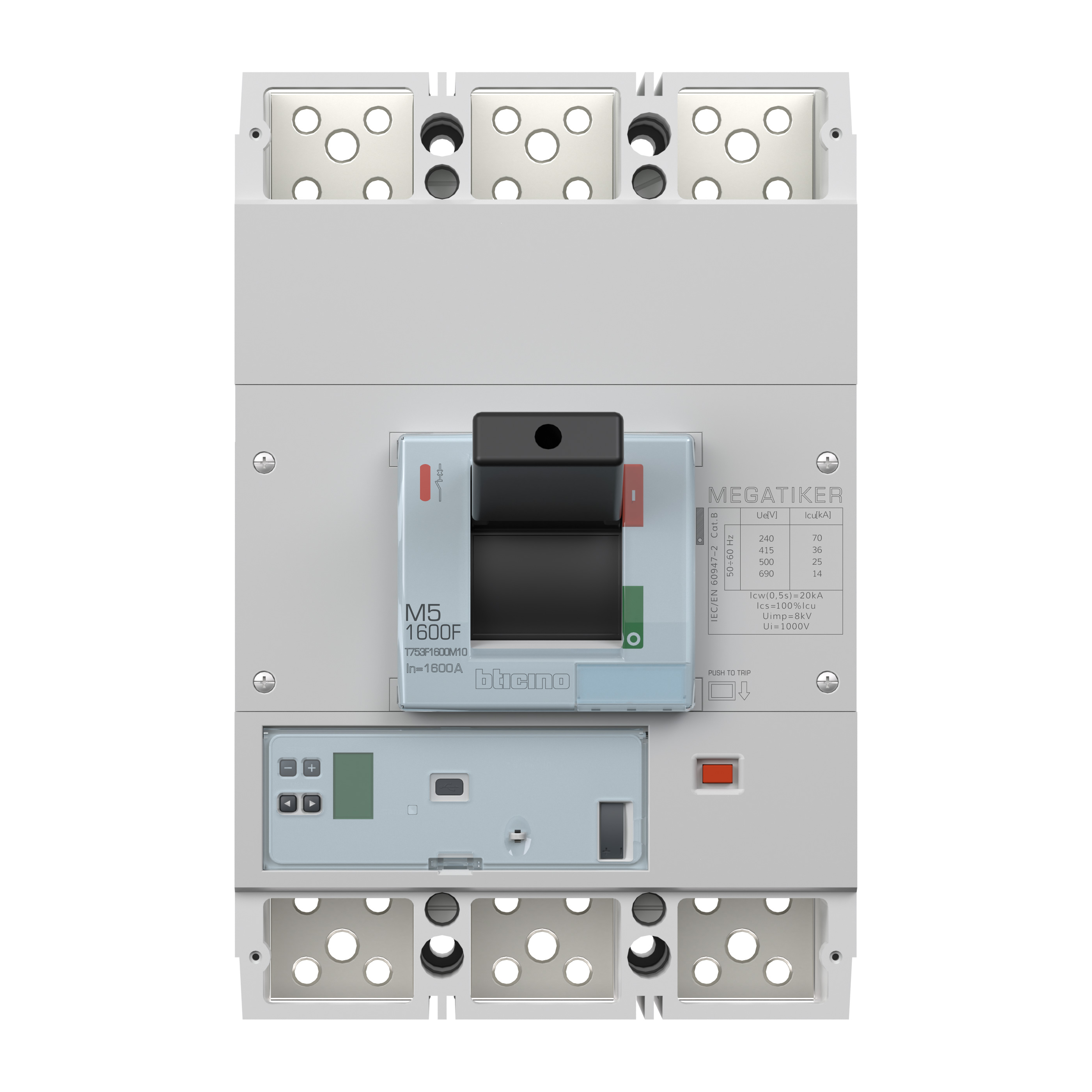 MEGATIKER Mccb M5 1600F electronic and measure 3P - 1600A - 36kA
