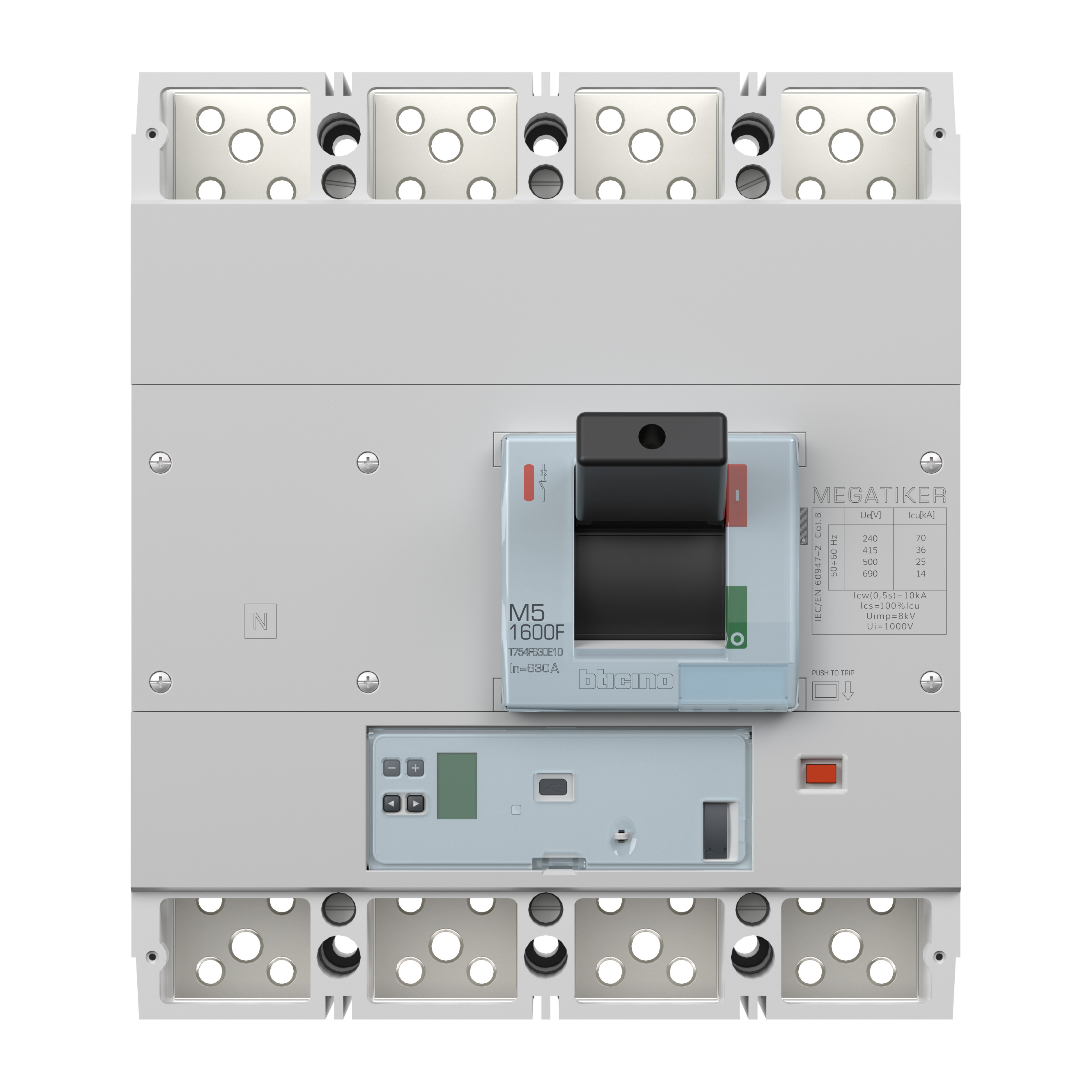 MEGATIKER Mccb M5 1600F electronic 4P - 630A - 36kA