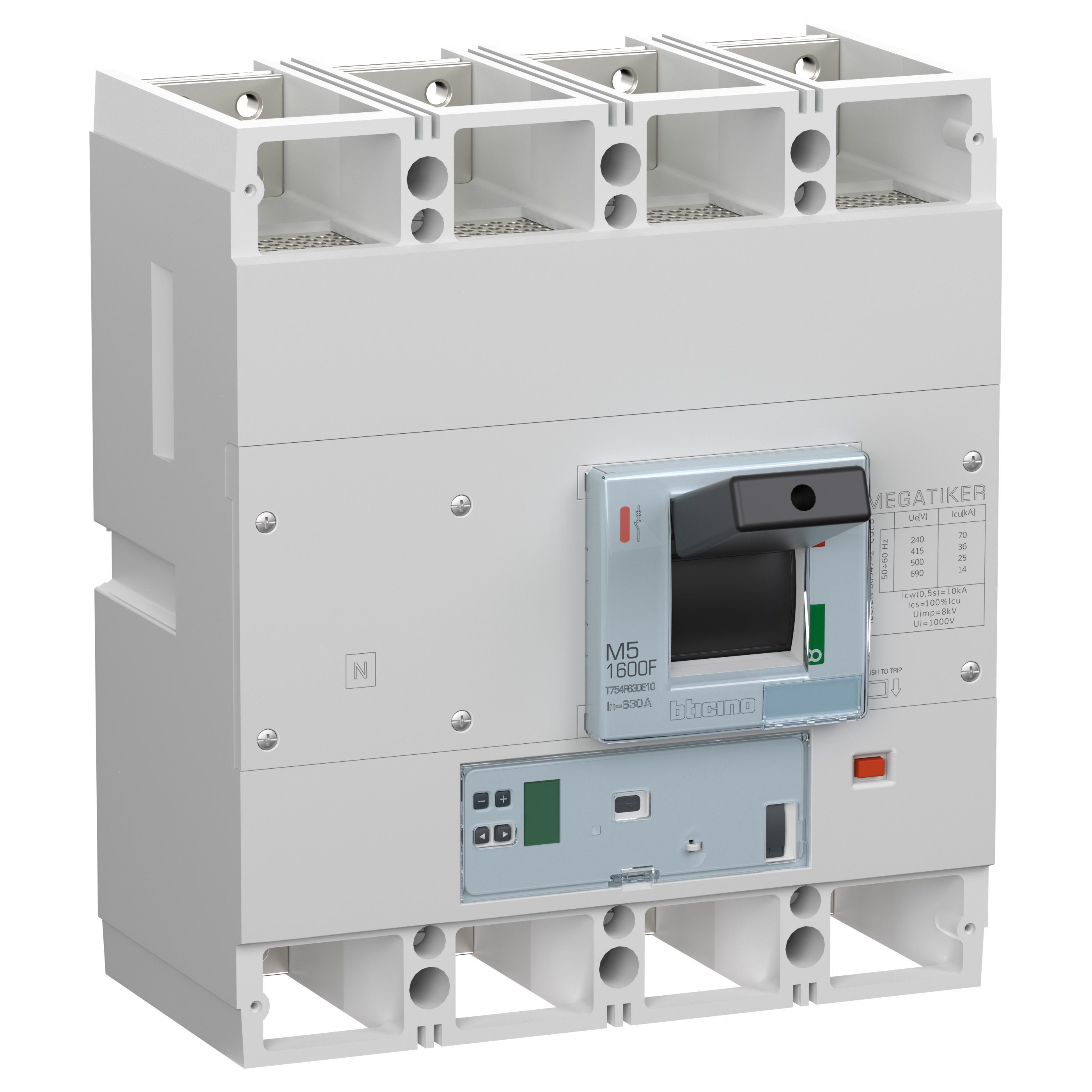 MEGATIKER Mccb M5 1600F electronic 4P - 630A - 36kA