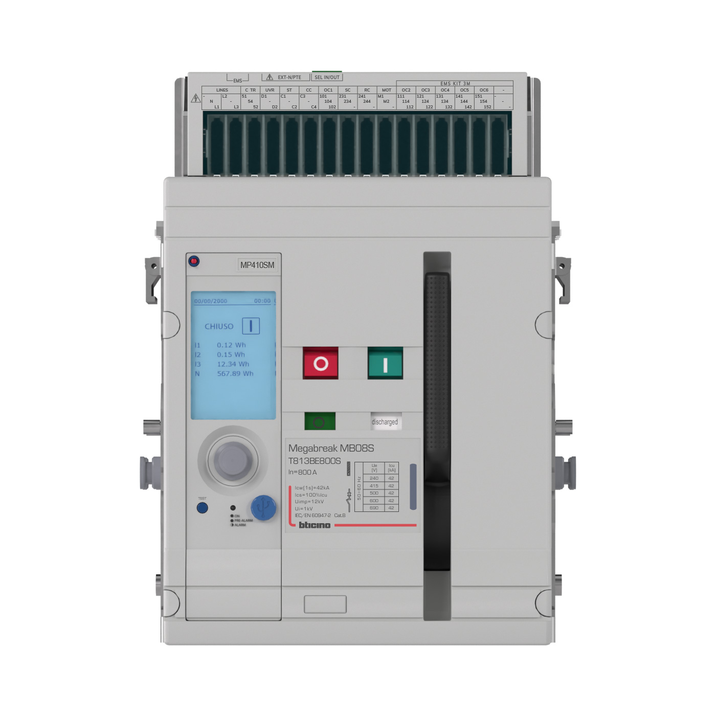 ACB MEGABREAK MB08S draw-out 3P compact - 800A - 42kA