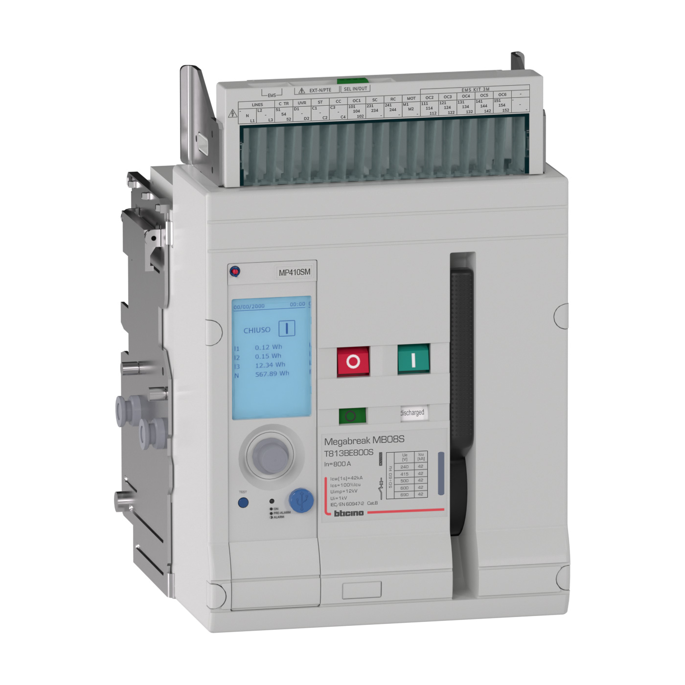 ACB MEGABREAK MB08S draw-out 3P compact - 800A - 42kA