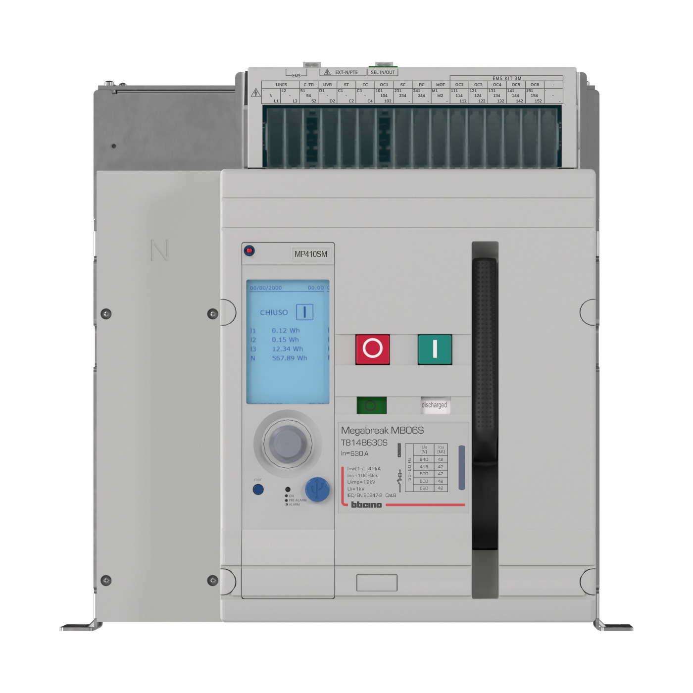 ACB MEGABREAK MB06S fixed 4P compact - 630A - 42kA